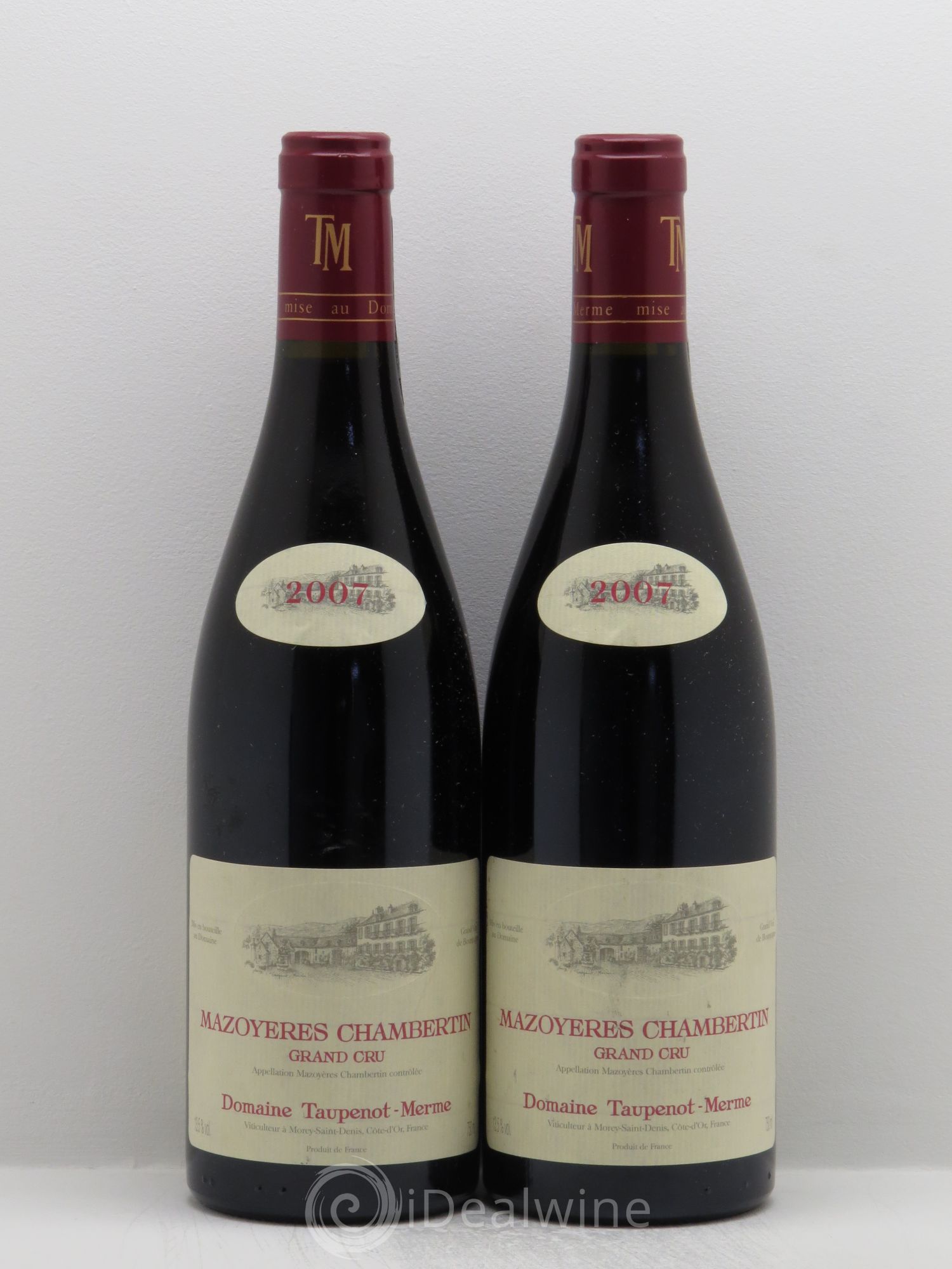 Mazoyères-Chambertin Grand Cru Taupenot Merme 2007 - Lot de 2 bouteilles - 0