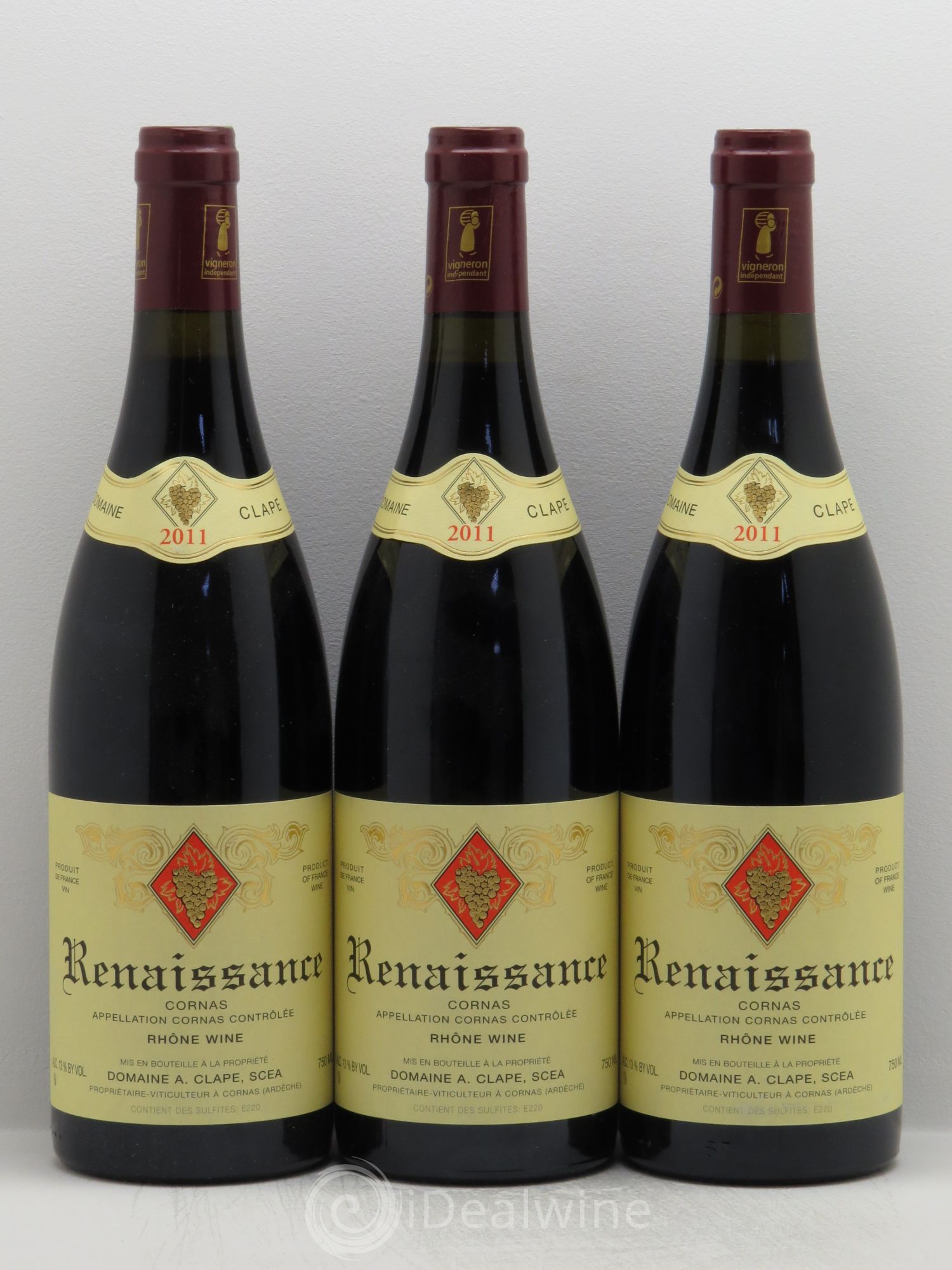 Cornas Renaissance Auguste Clape 2011 - Posten von 3 Flaschen - 0