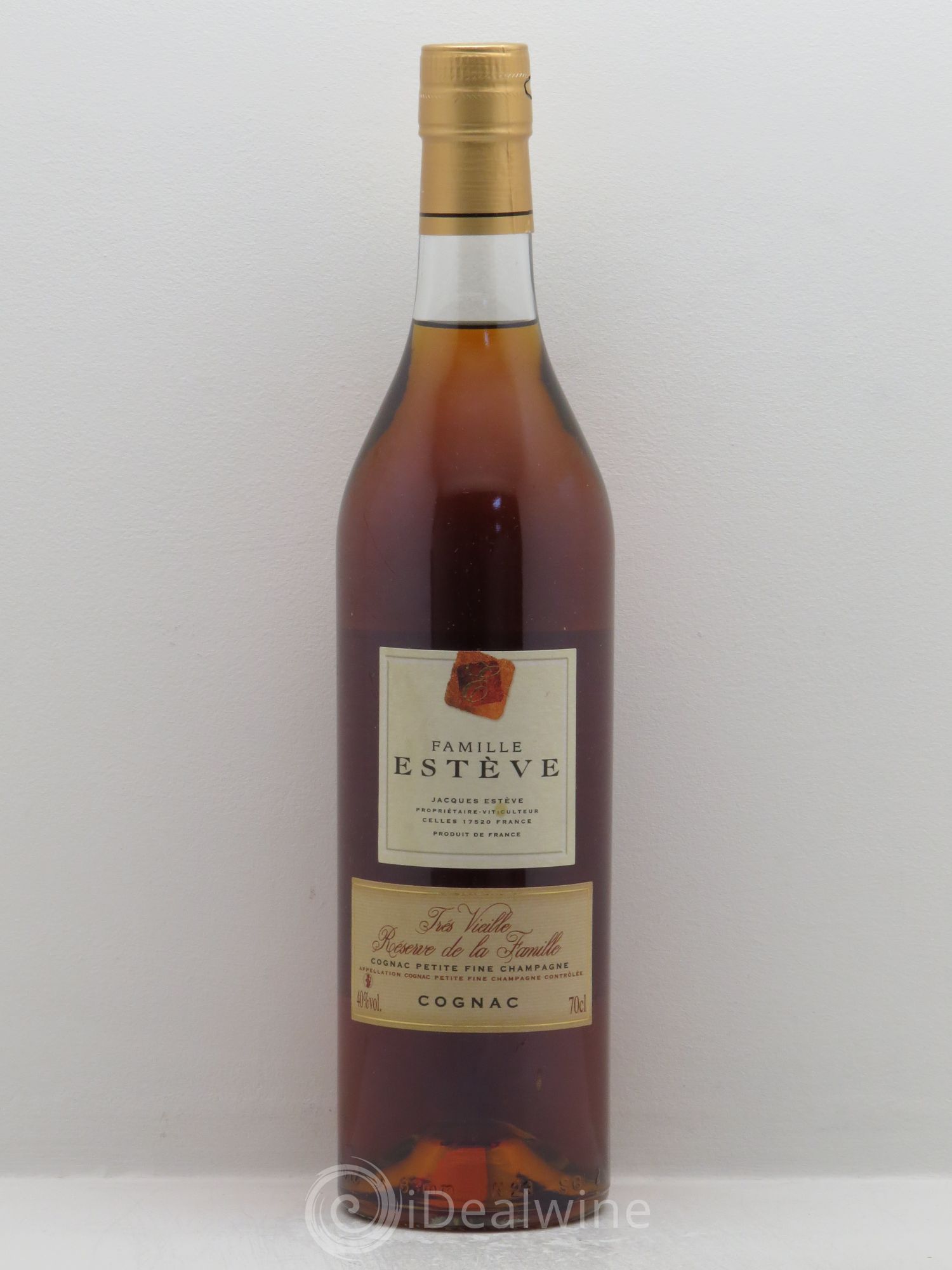 Cognac Esteve Très Vieille Réserve de la famille 40° REPRIS LE 30/06/2015 - Lot de 1 bouteille - 0