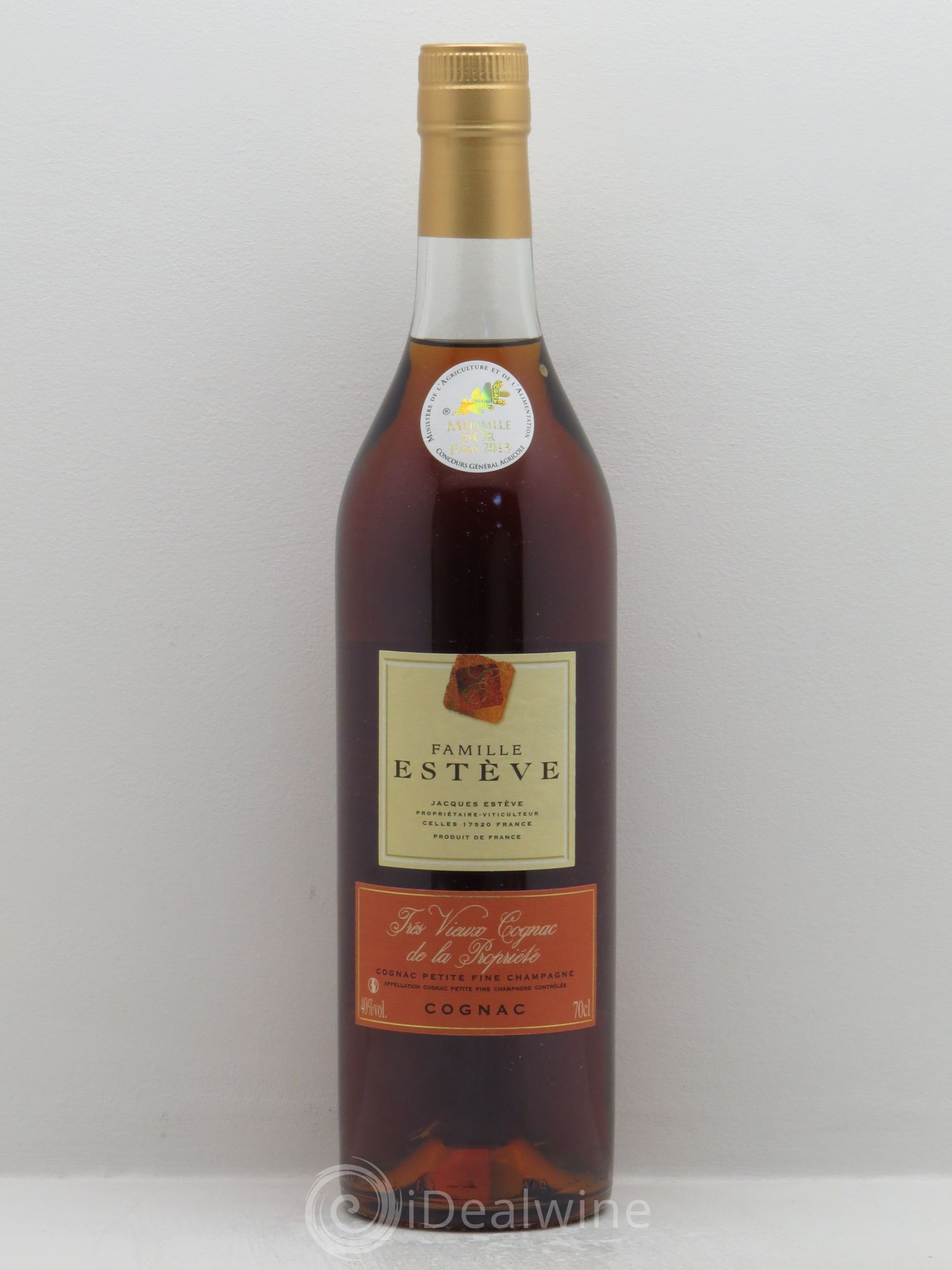 Cognac Esteve Très Vieux cognac de la Propriété 40° REPRIS LE 30/06/2015 - Posten von 1 Flasche - 0