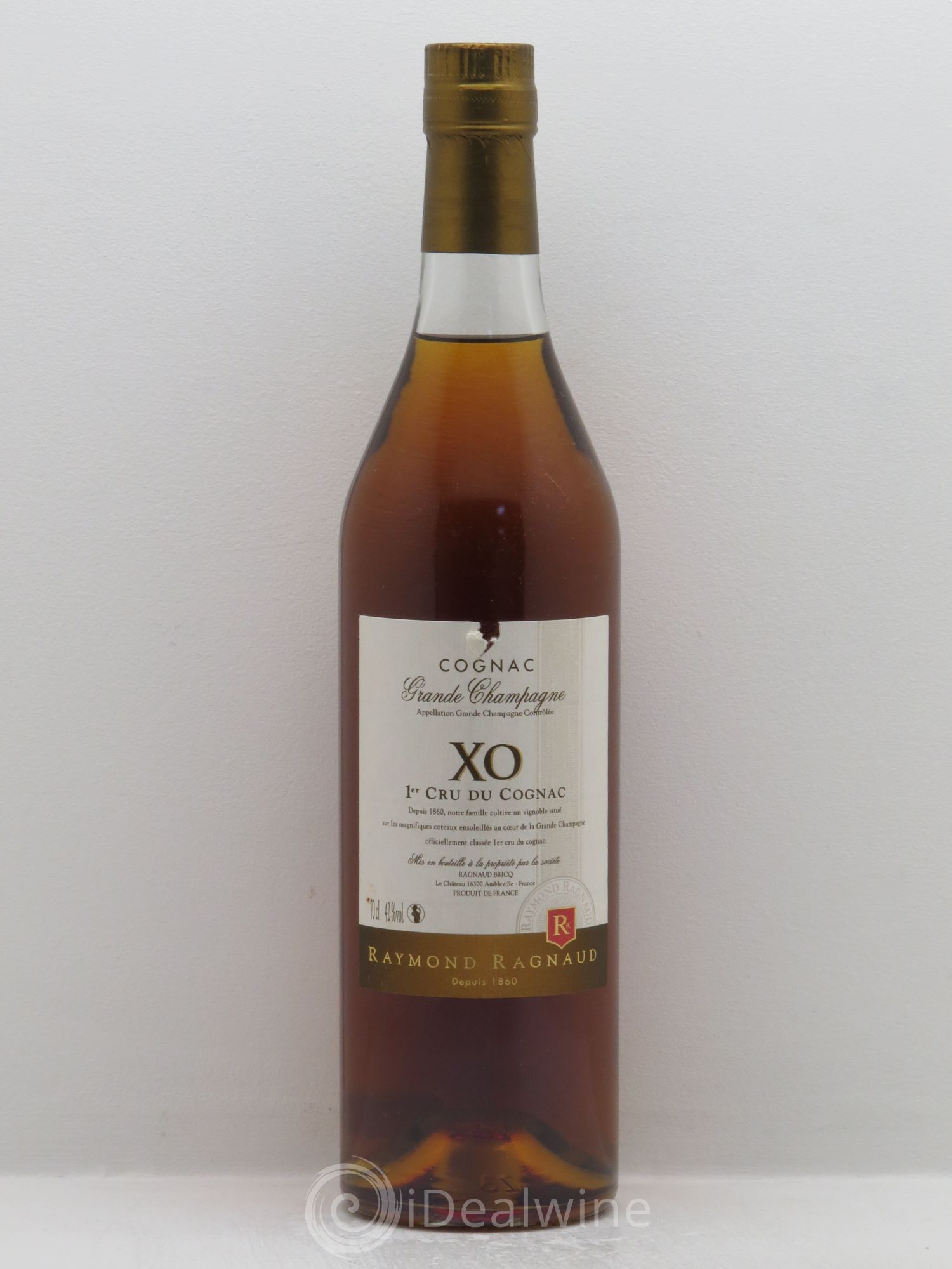 Cognac XO 1er cru Grande Champagne Ragnaud 42° REPRIS LE 30/06/2015 - Posten von 1 Flasche - 0