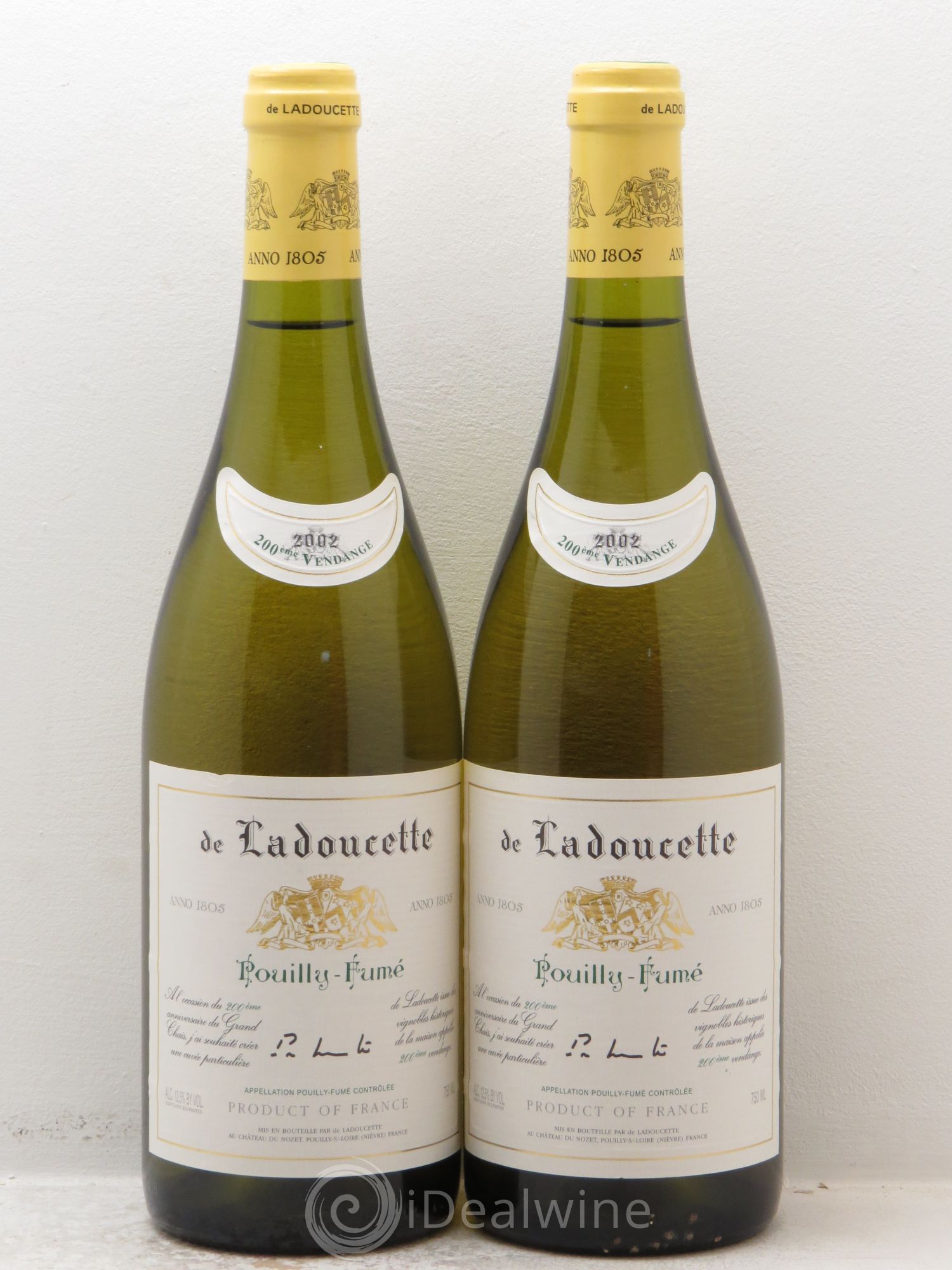 Pouilly-Fumé Patrick de Ladoucette (sans prix de réserve) 2002 - Lot de 2 bouteilles - 0