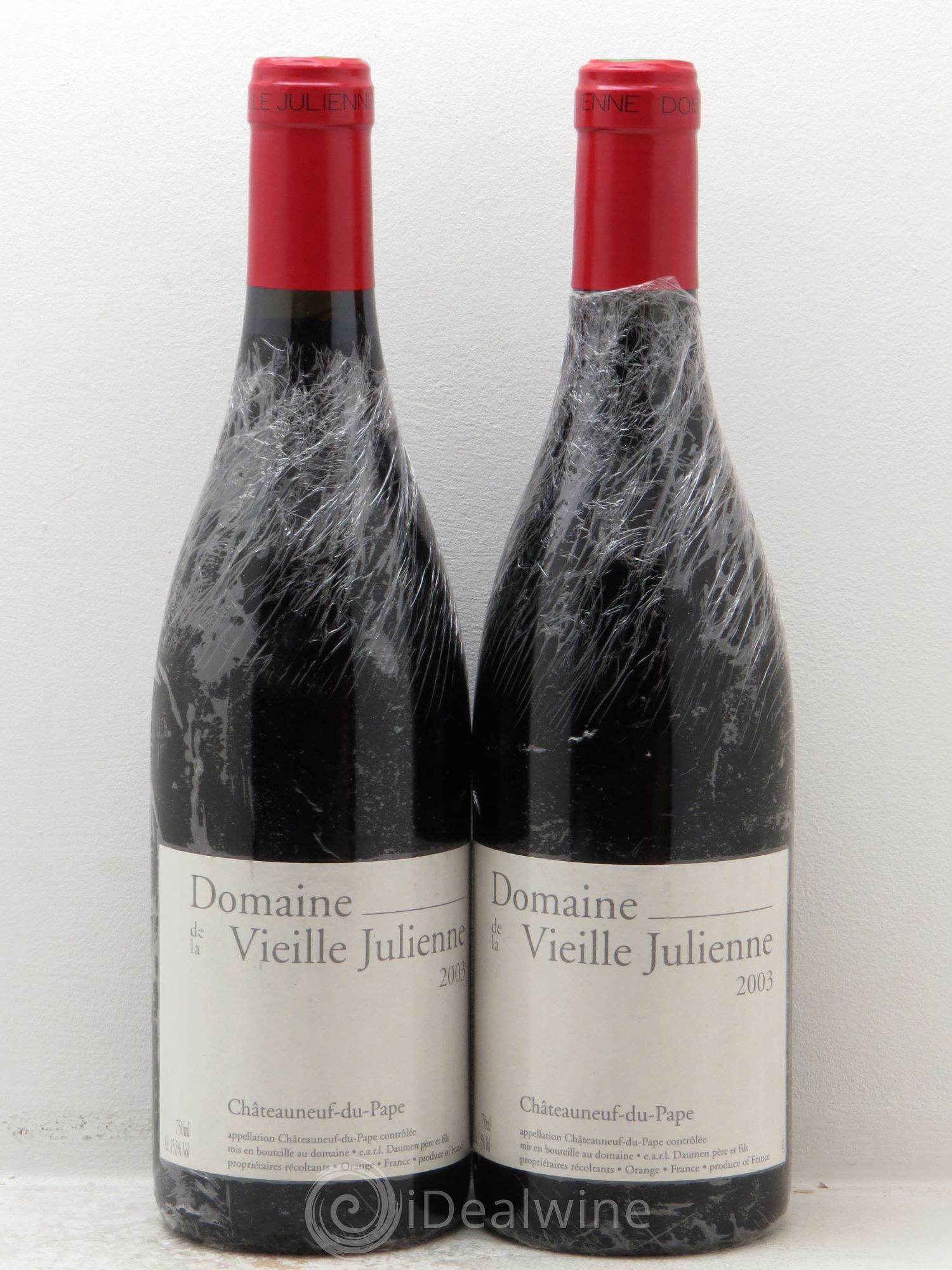 Châteauneuf-du-Pape Vieille Julienne (Domaine de la) Jean-Paul Daumen 2003 - Lot de 2 bouteilles - 0
