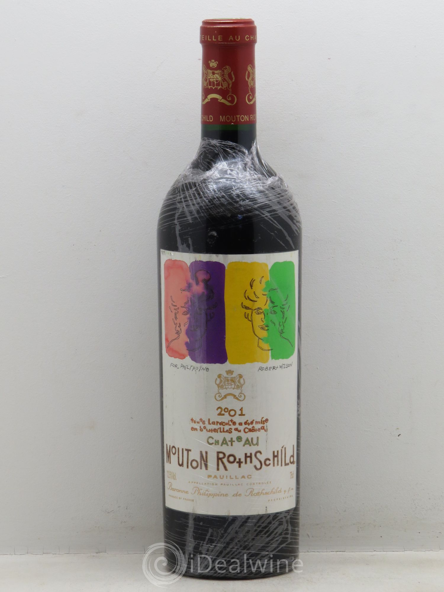 Château Mouton Rothschild 1er Grand Cru Classé 2001 - Lot de 1 bouteille - 0