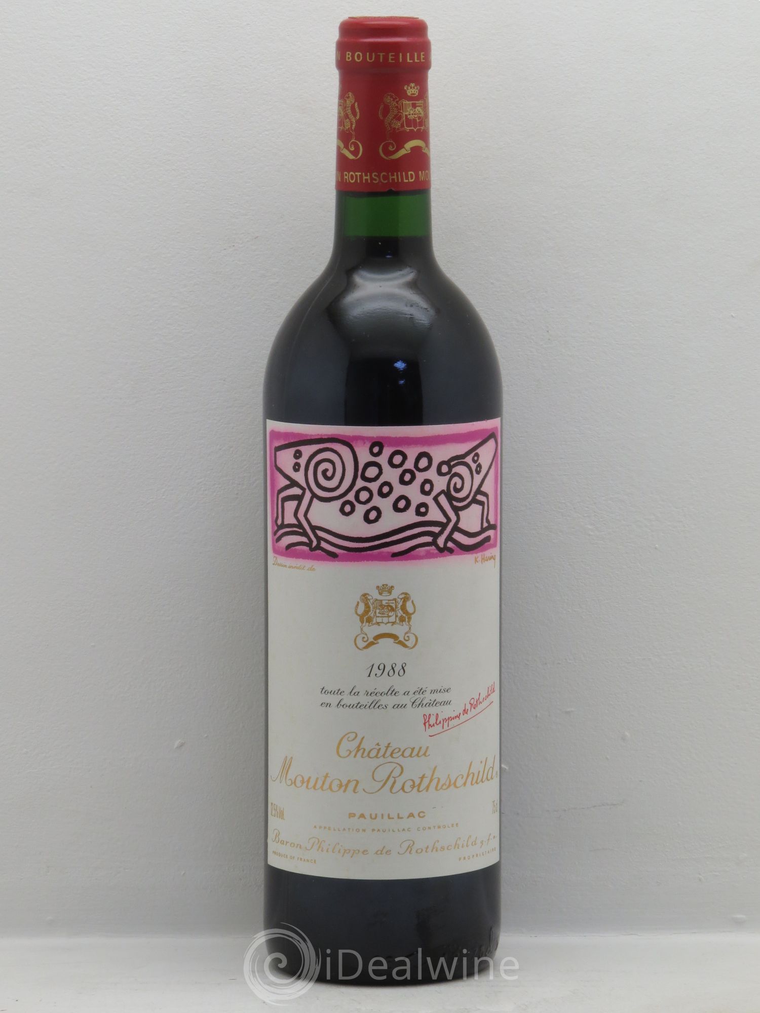 Château Mouton Rothschild 1er Grand Cru Classé 1988 - Lot de 1 bouteille - 0