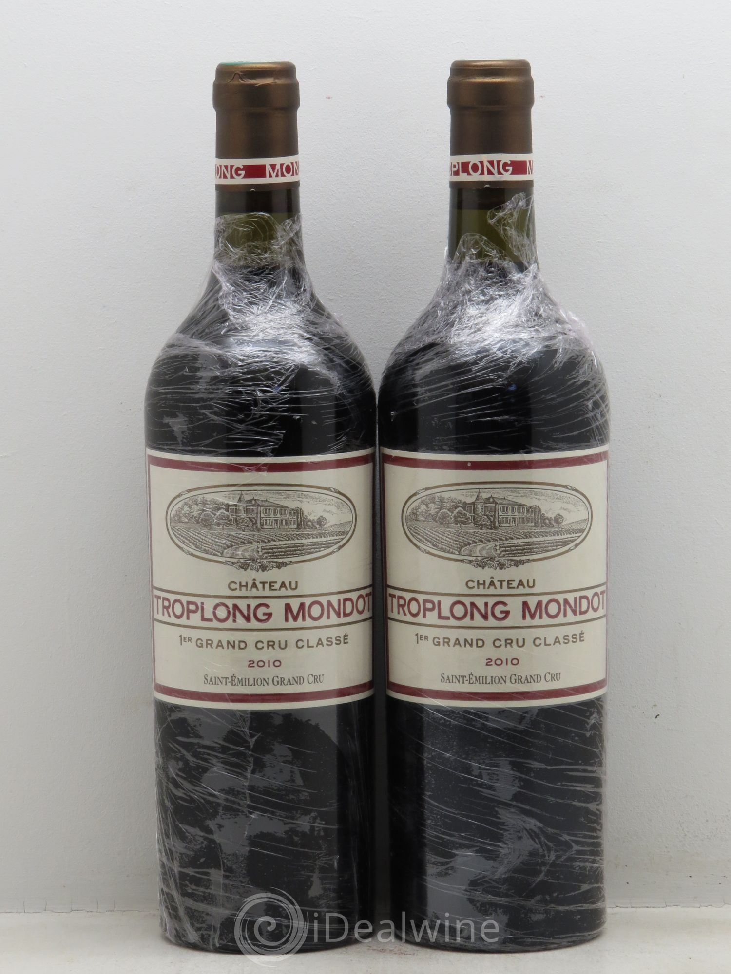 Château Troplong Mondot 1er Grand Cru Classé B 2010 - Lot de 2 bouteilles - 0