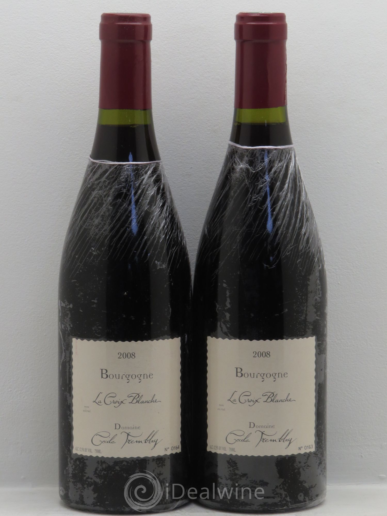 Bourgogne la Croix Blanche Cécile Tremblay 2008 - Posten von 2 Flaschen - 0