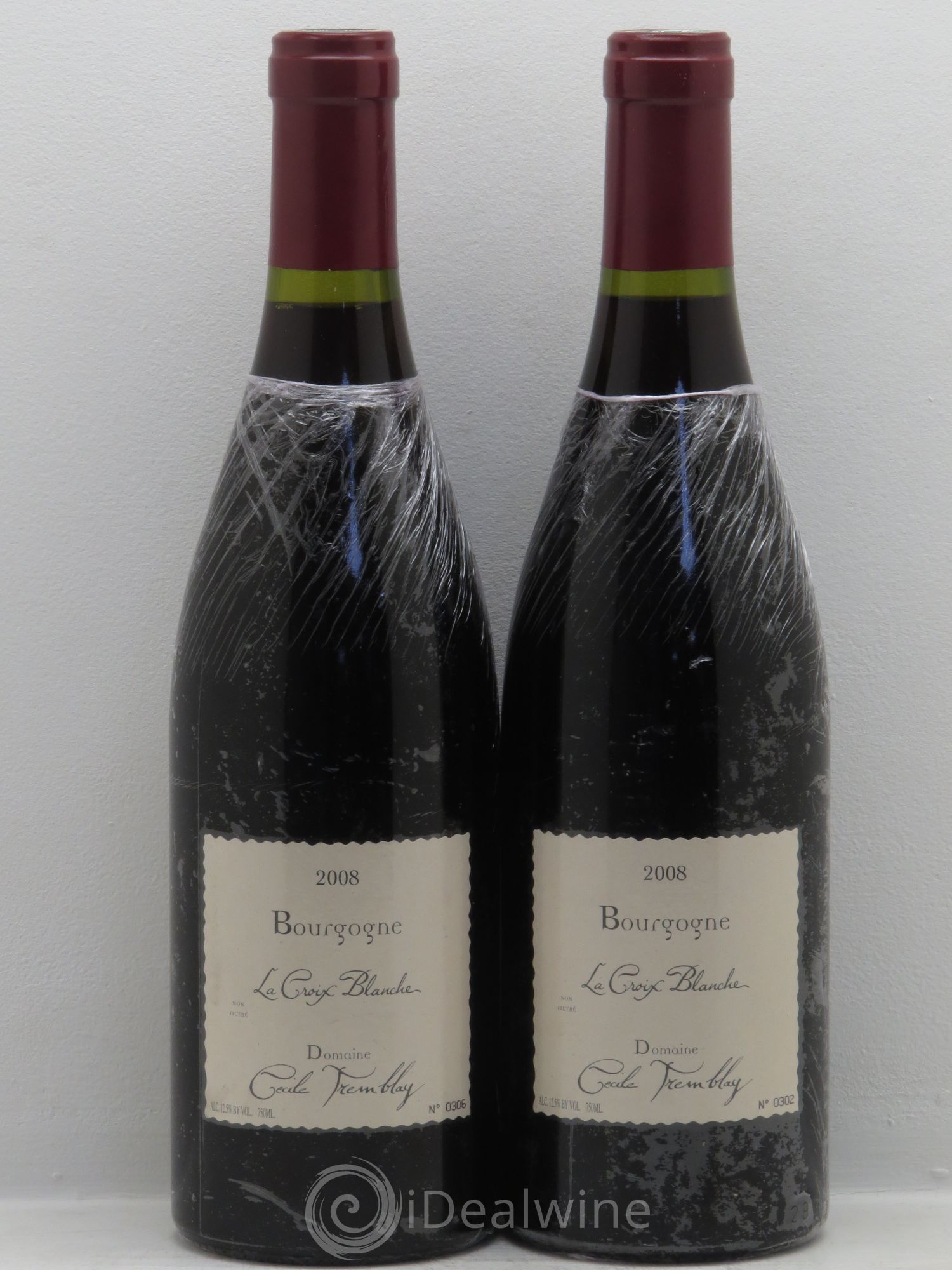 Bourgogne la Croix Blanche Cécile Tremblay 2008 - Posten von 2 Flaschen - 0