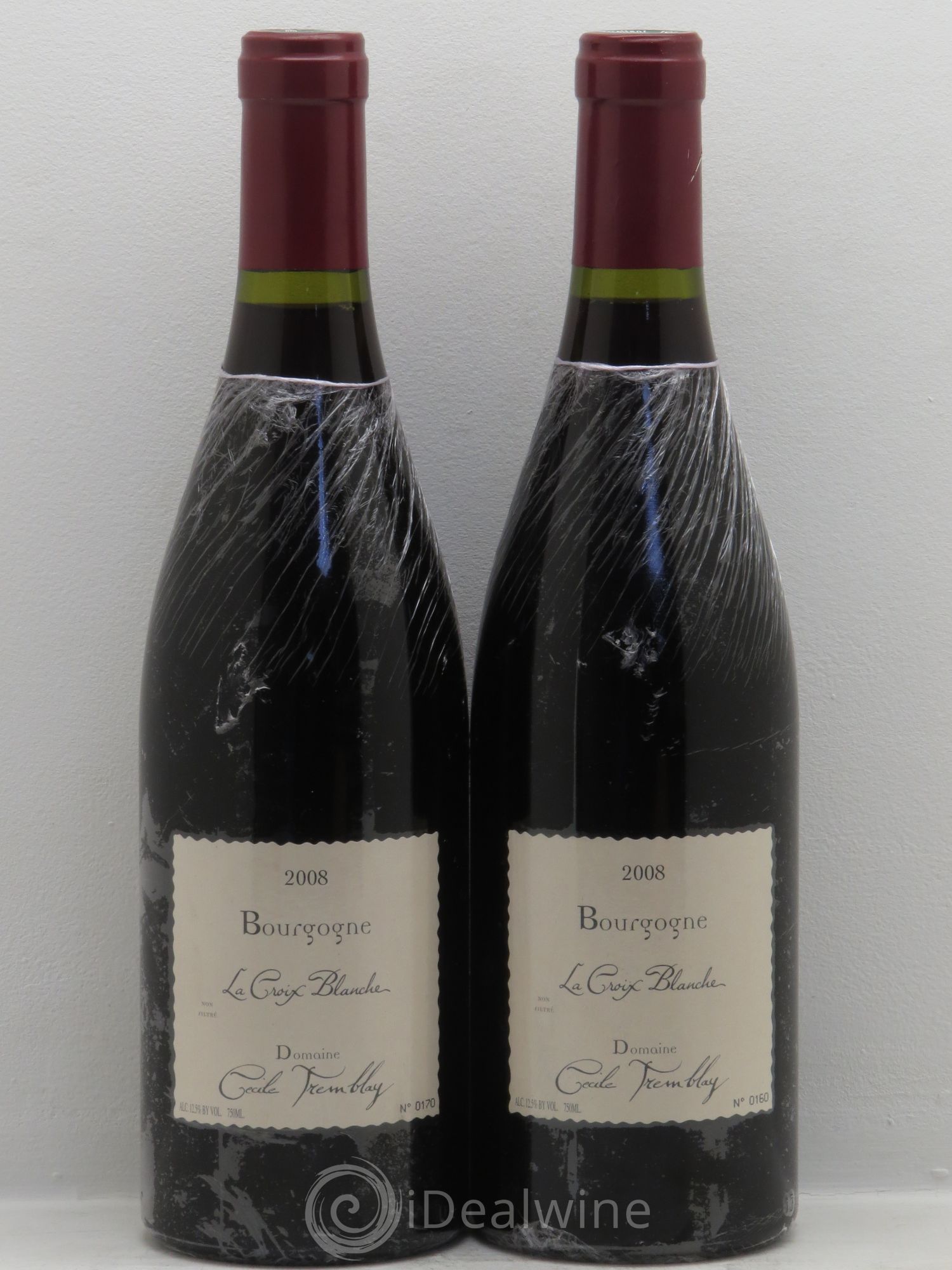 Bourgogne la Croix Blanche Cécile Tremblay 2008 - Posten von 2 Flaschen - 0