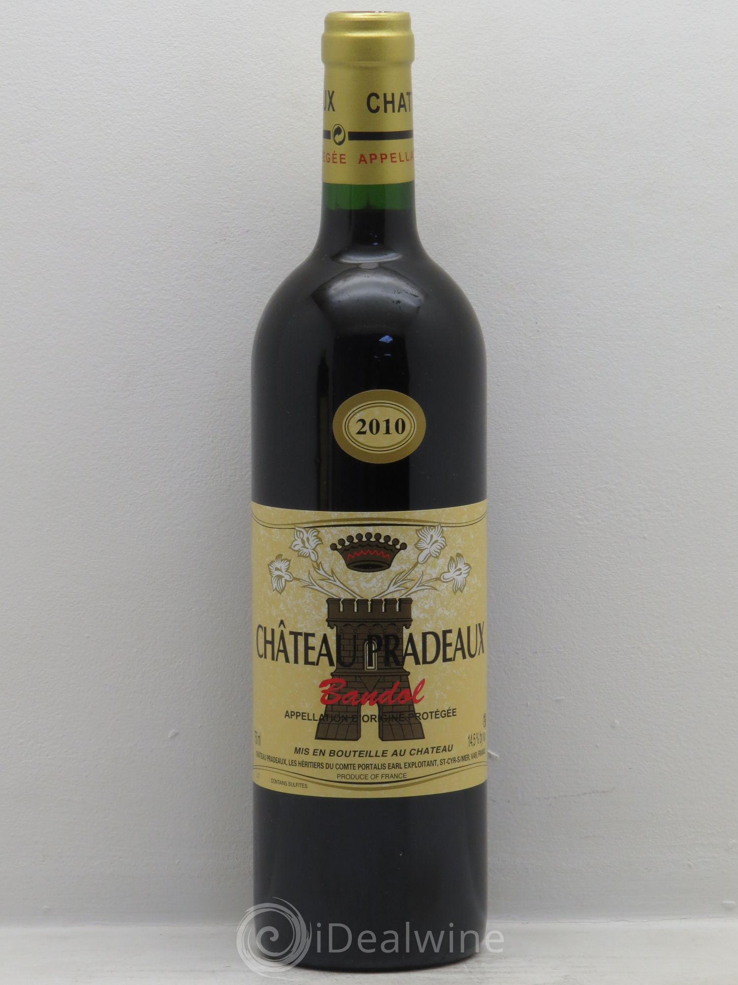Bandol Château Pradeaux Famille Portalis 2010 - Lot de 1 bouteille - 0