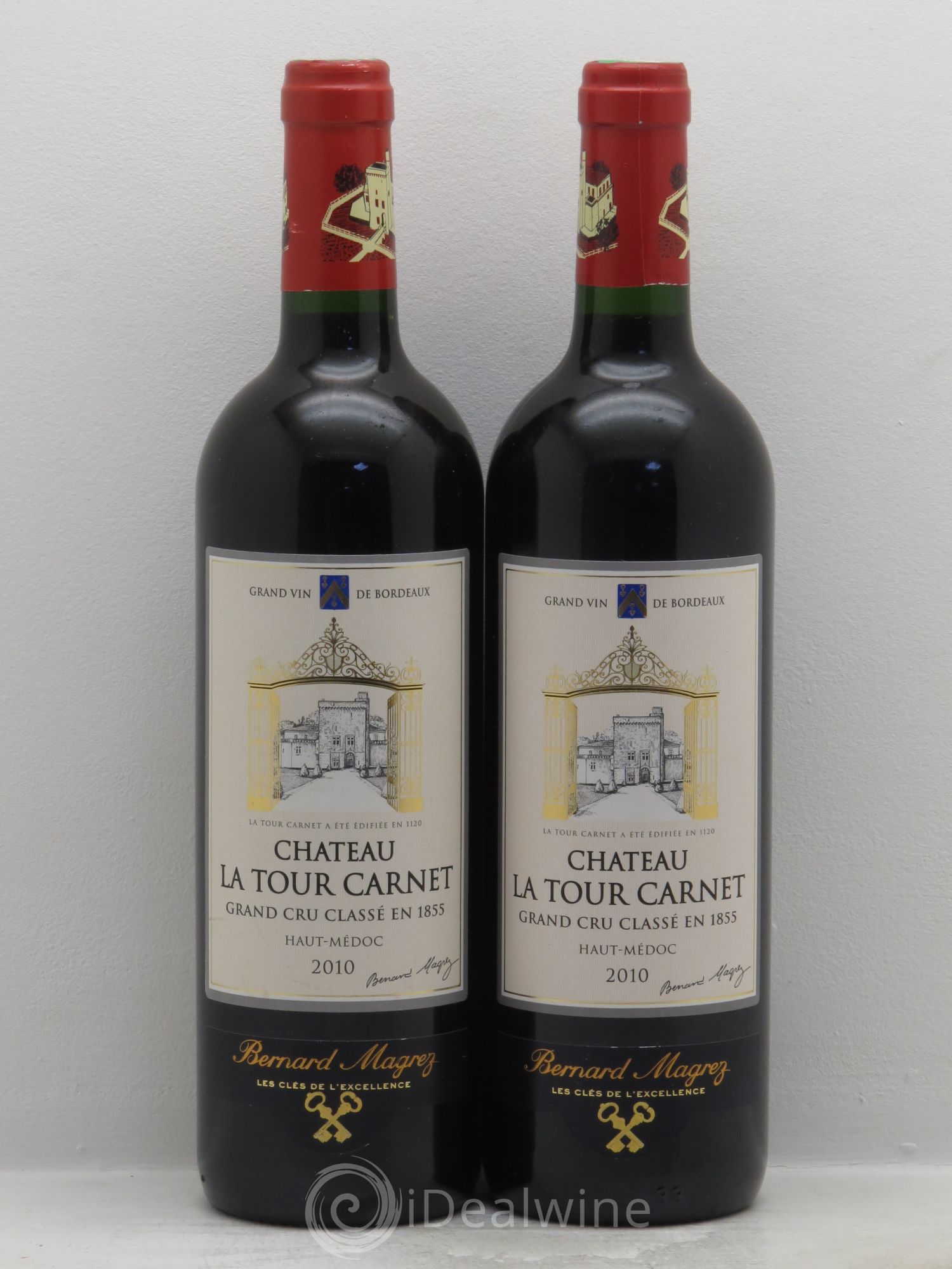 Château la Tour Carnet 4ème Grand Cru Classé 2010 - Lot de 2 bouteilles - 0
