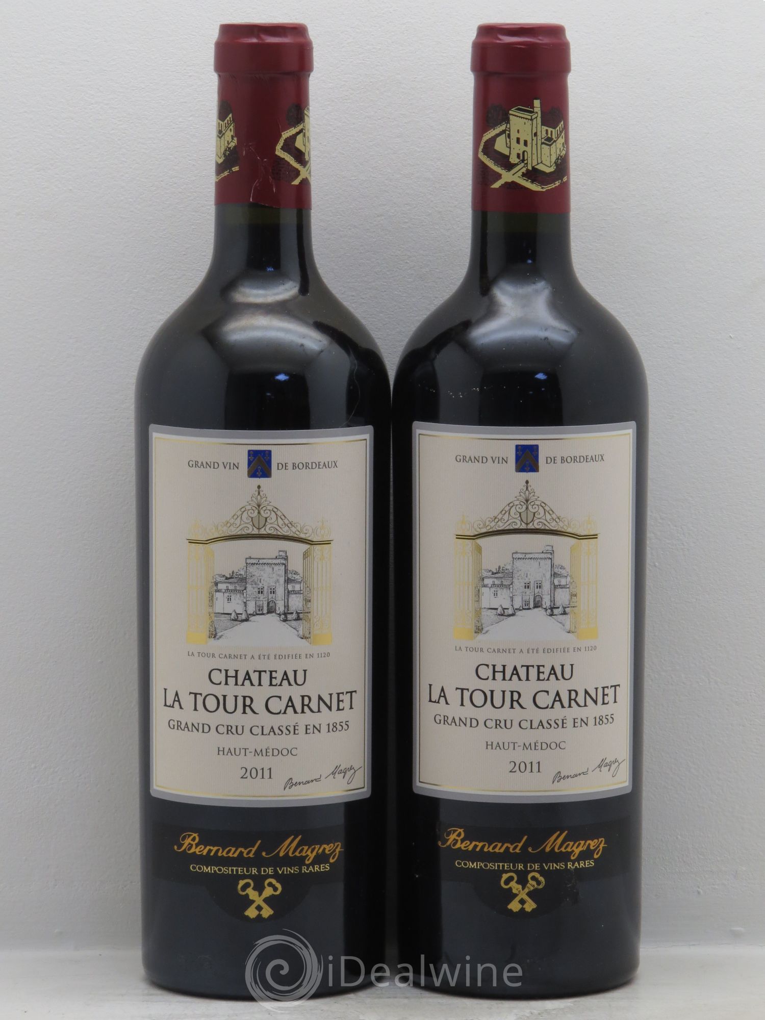 Château la Tour Carnet 4ème Grand Cru Classé 2011 - Lot de 2 bouteilles - 0