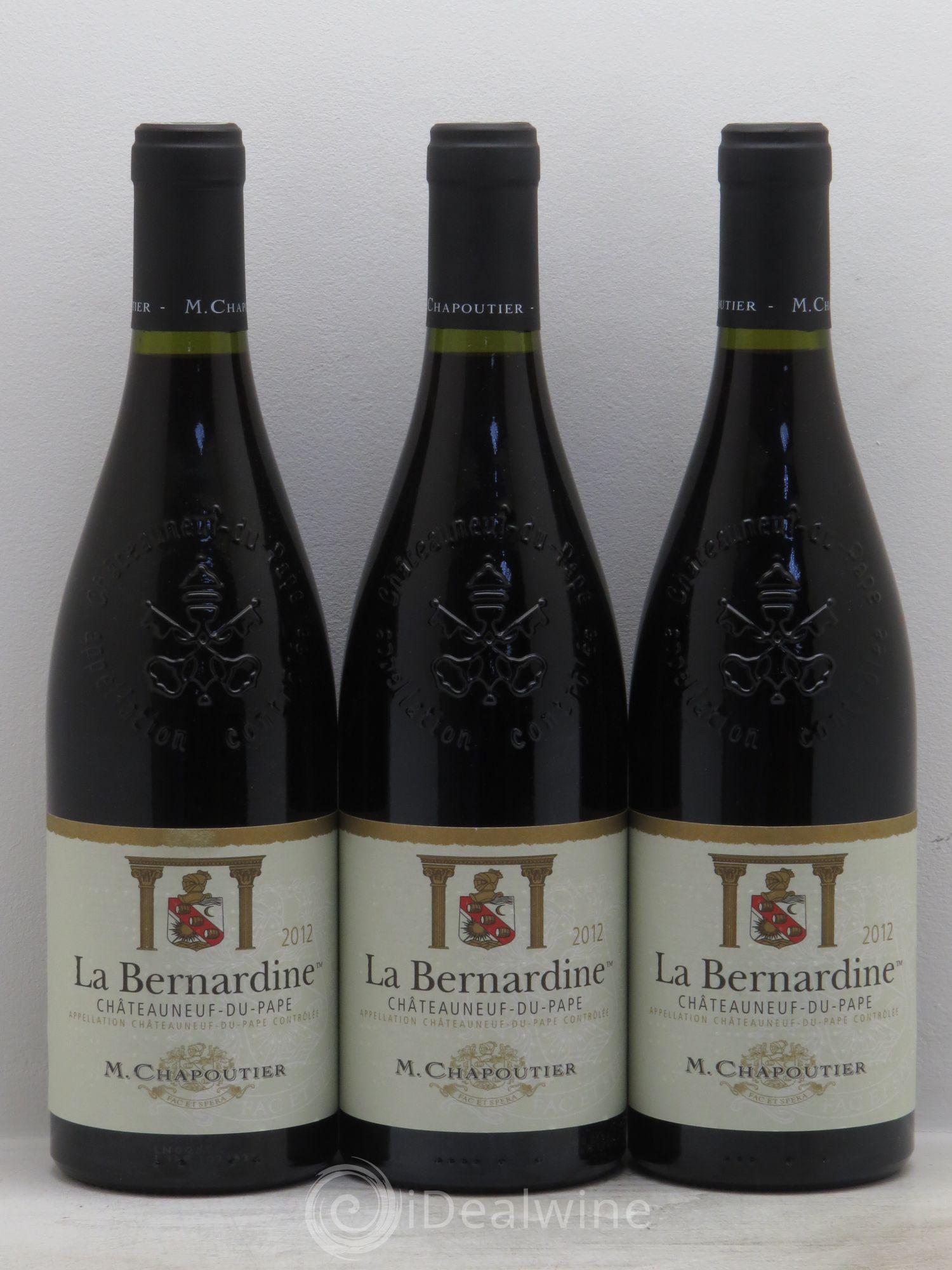 Châteauneuf-du-Pape La Bernardine Chapoutier 2012 - Lot de 3 bouteilles - 0