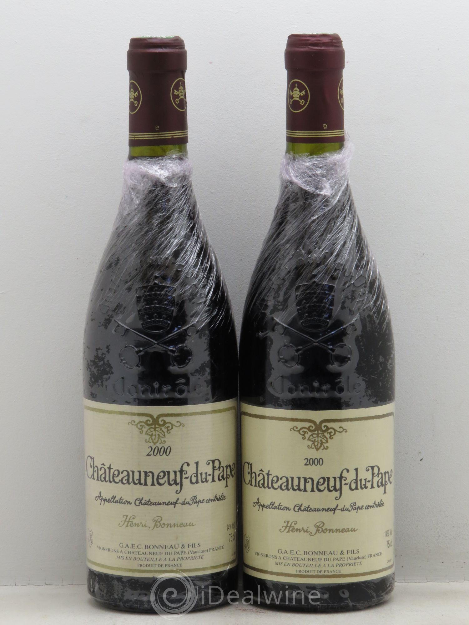 Châteauneuf-du-Pape Henri Bonneau Henri Bonneau & Fils 2000 - Lot de 2 bouteilles - 0