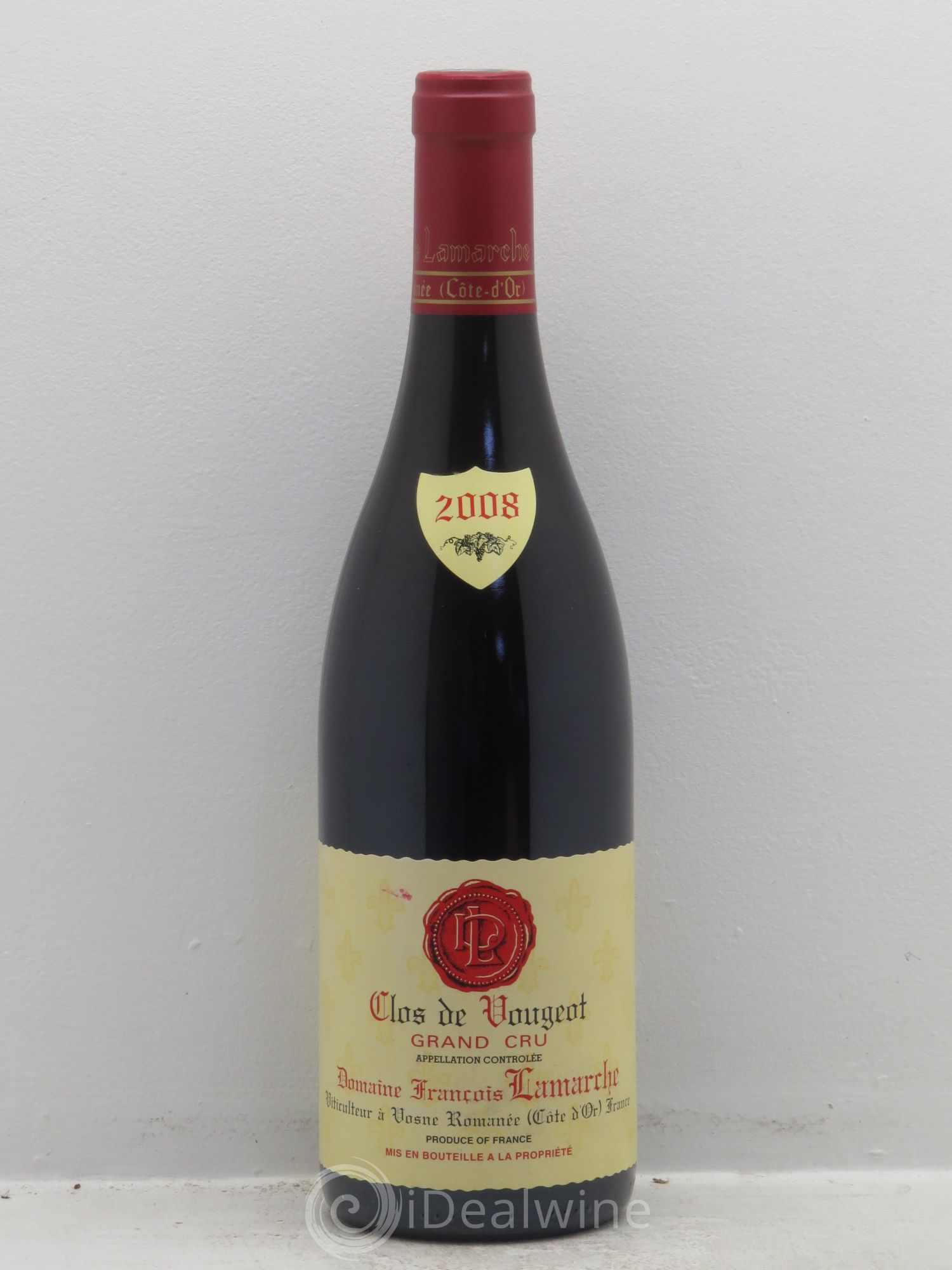 Clos de Vougeot Grand Cru Lamarche (Domaine) 2008 - Lot de 1 bouteille - 0