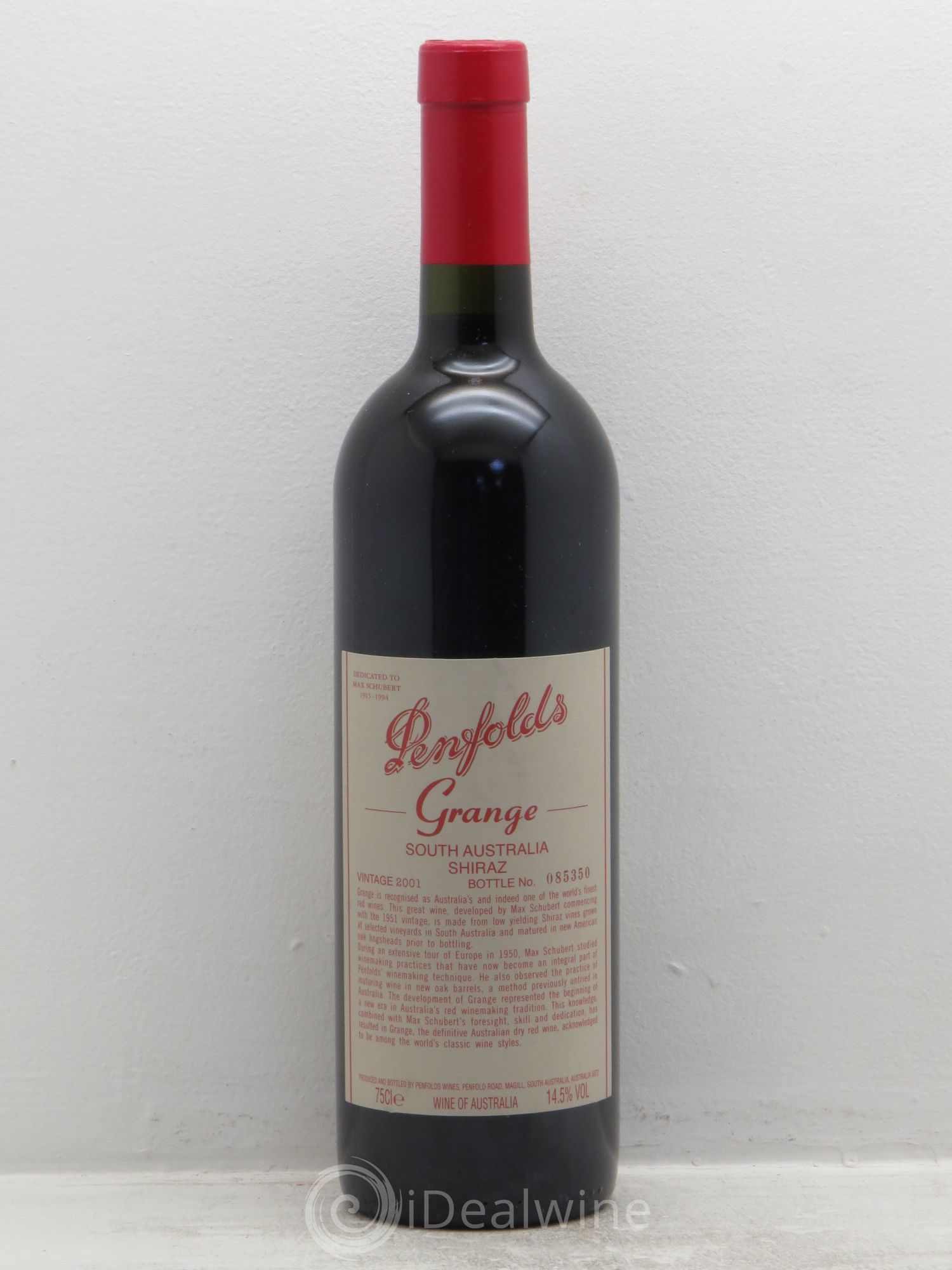 South Australia Penfolds Wines Grange Bin 95 (sans prix de réserve) 2001 - Lot de 1 bouteille - 0