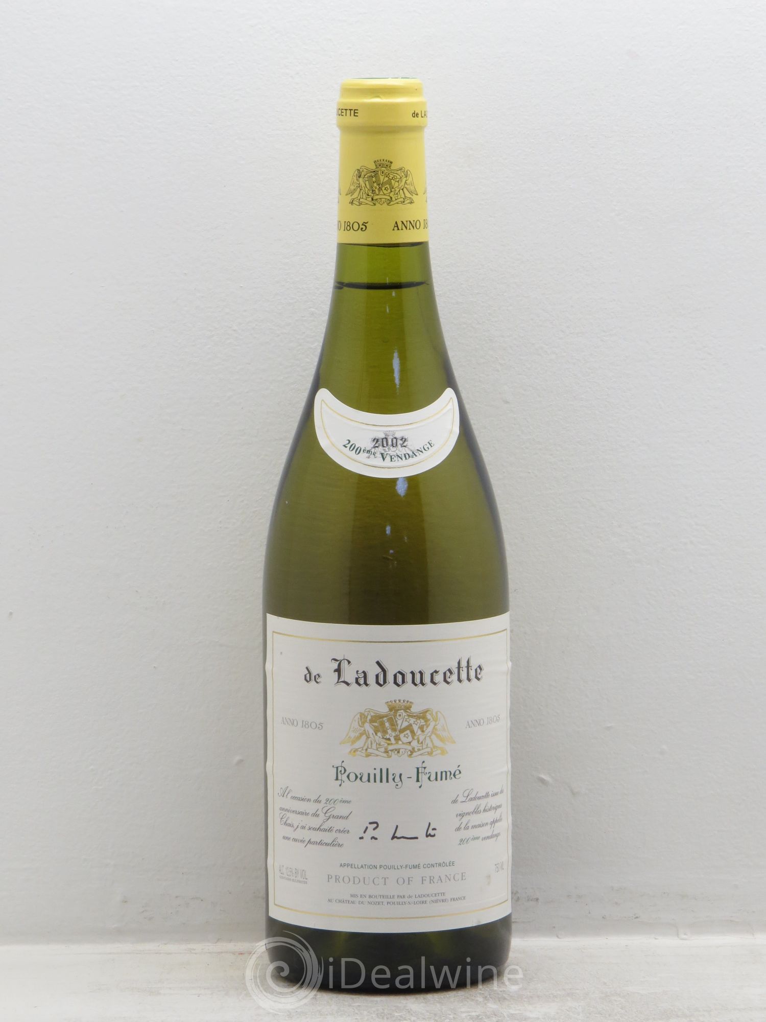 Pouilly-Fumé Patrick de Ladoucette "200ème vendange" (sans prix de réserve) 2002 - Posten von 1 Flasche - 0