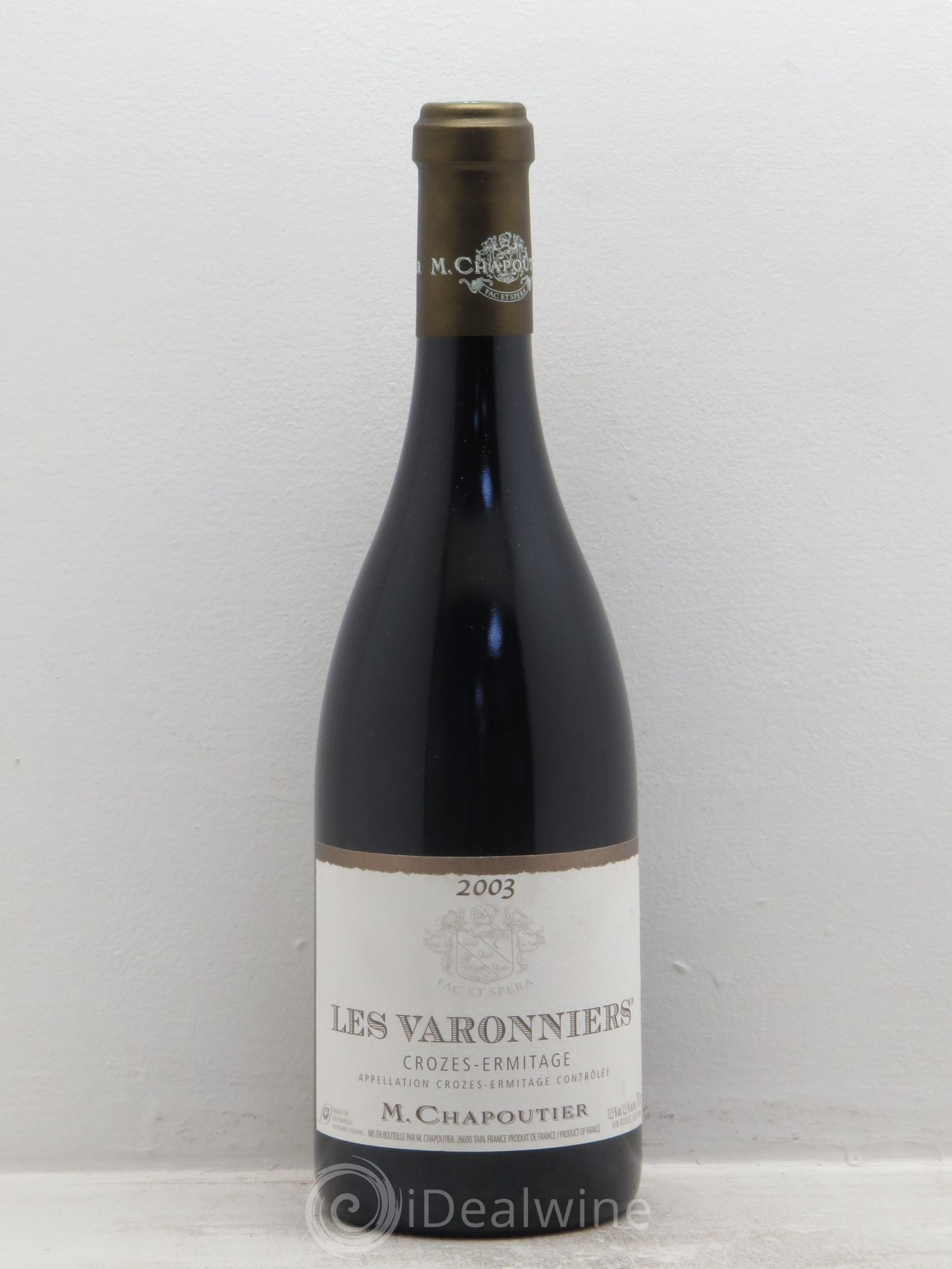 Crozes-Hermitage Les Varonniers Chapoutier (sans prix de réserve) 2003 - Lot de 1 bouteille - 0