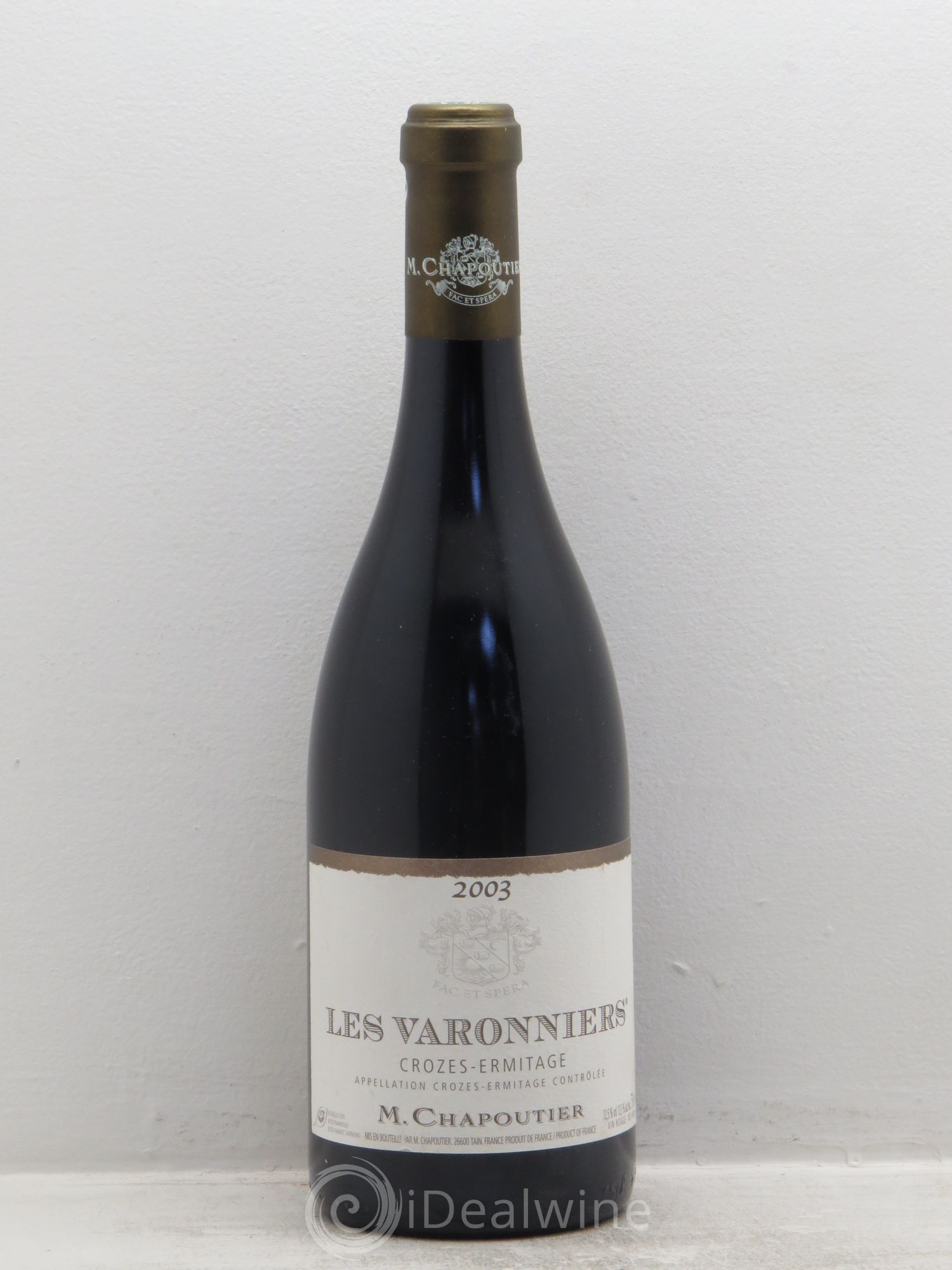 Crozes-Hermitage Les Varonniers Chapoutier (sans prix de réserve) 2003 - Lot de 1 bouteille - 0