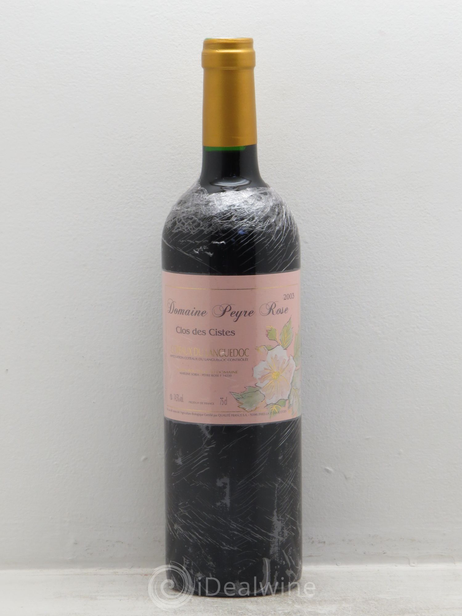 Vin de France (anciennement Coteaux du Languedoc) Domaine Peyre Rose Les Cistes Marlène Soria (sans prix de réserve) 2003 - Lot de 1 bouteille - 0