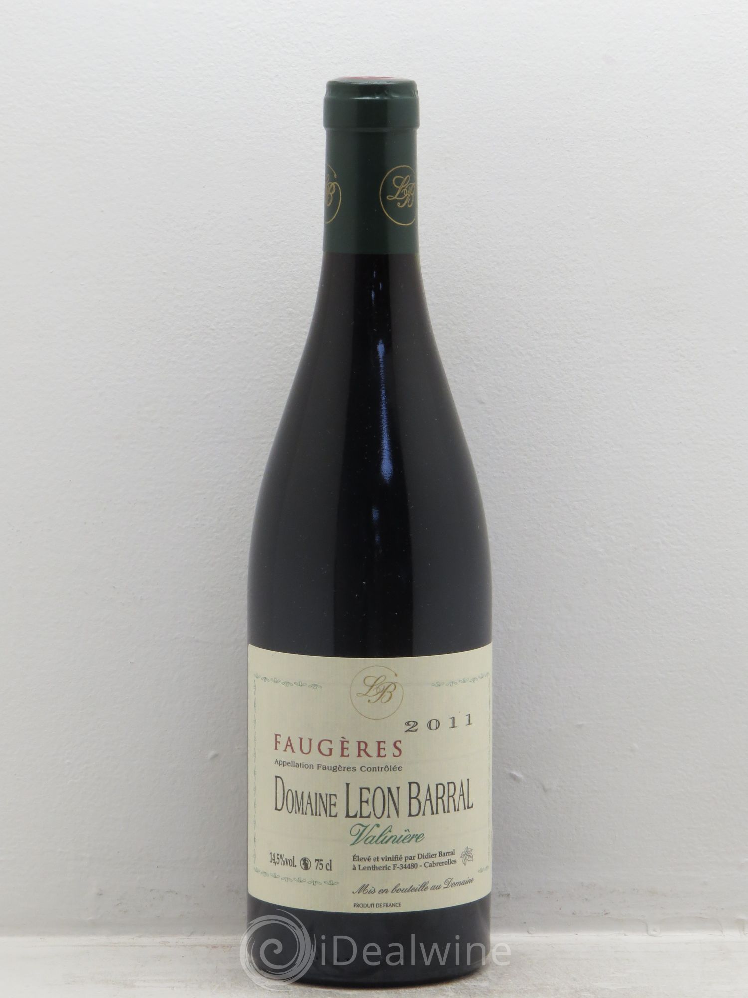 Faugères Valinière Domaine Léon Barral (sans prix de réserve) 2011 - Lot de 1 bouteille - 0