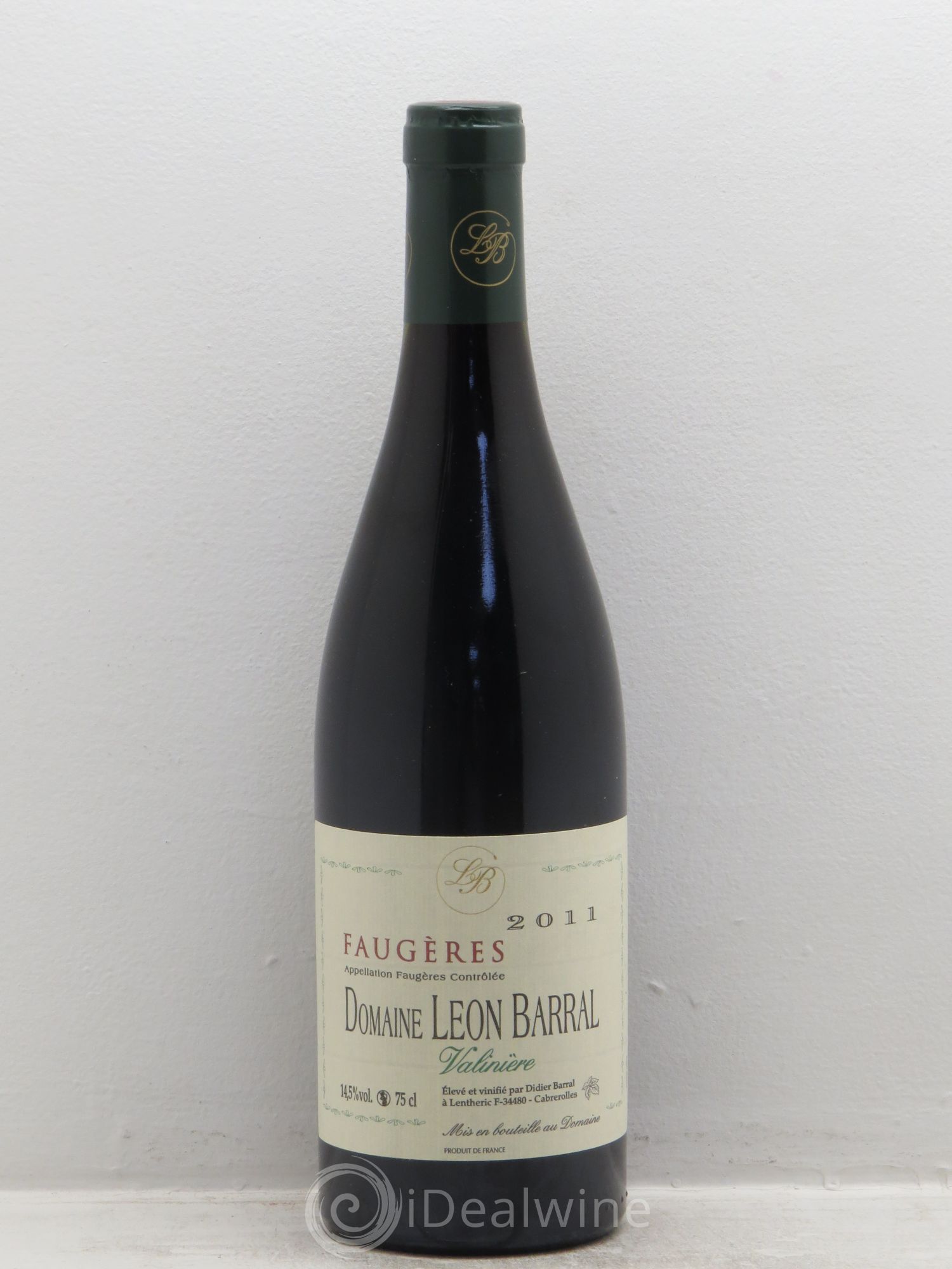 Faugères Valinière Domaine Léon Barral (sans prix de réserve) 2011 - Lot de 1 bouteille - 0