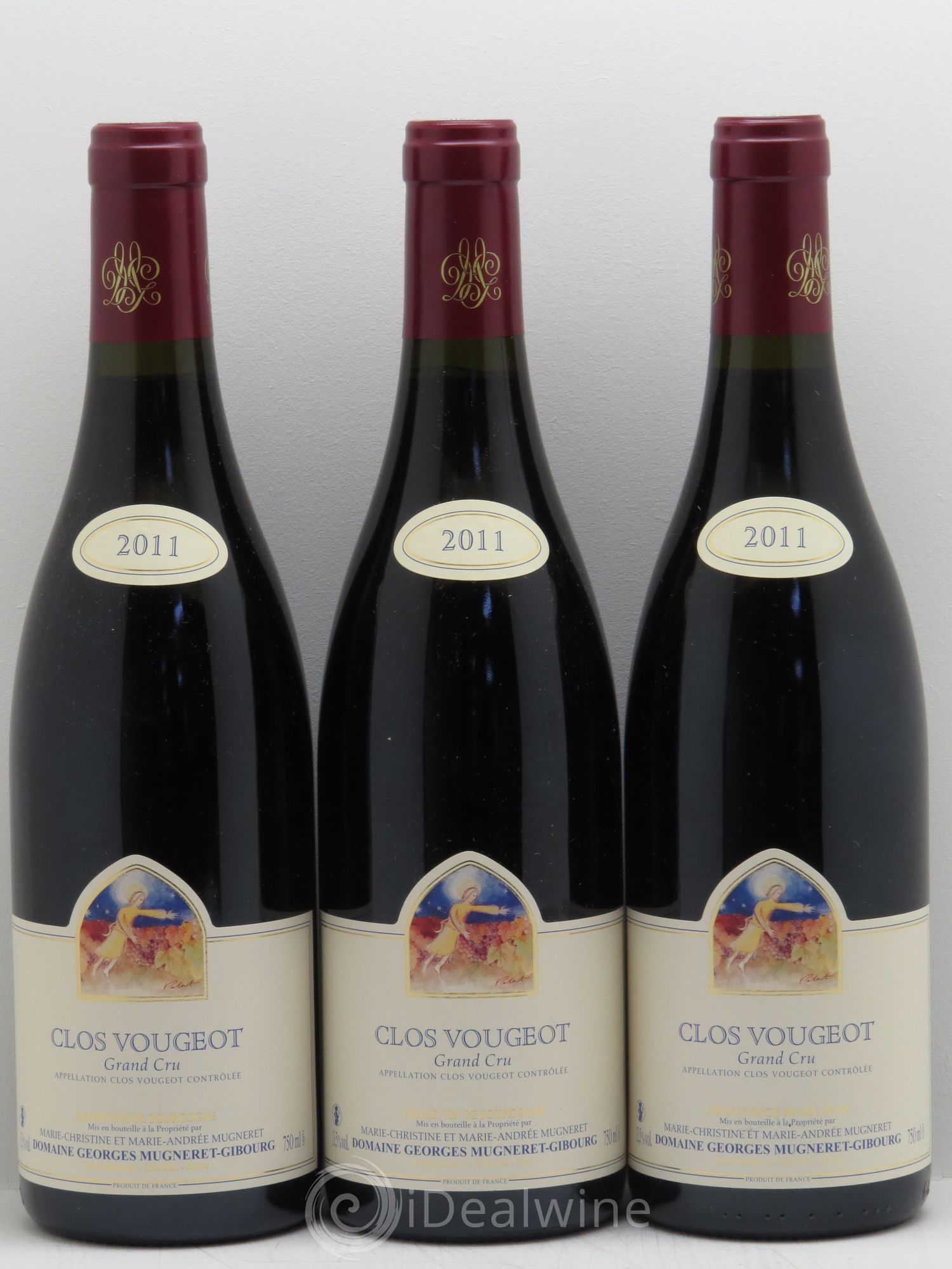 Clos de Vougeot Grand Cru Mugneret-Gibourg 2011 - Posten von 3 Flaschen - 0