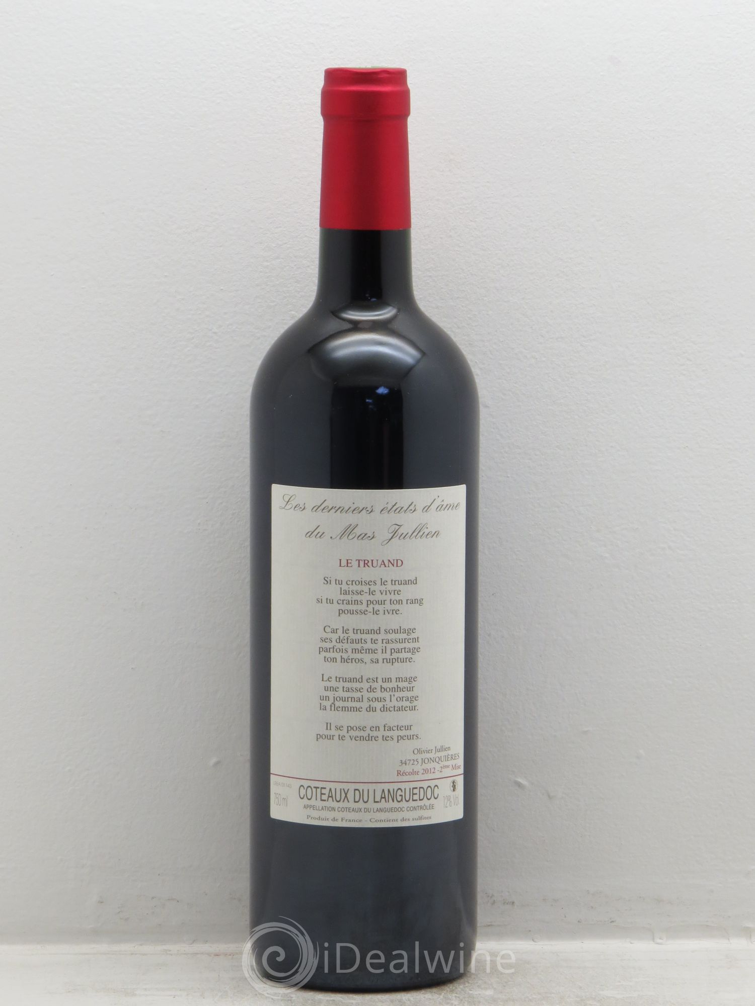 Terrasses du Larzac Mas Jullien Olivier Jullien les états d'ames d'un truand (sans prix de réserve) 2012 - Posten von 1 Flasche - 0