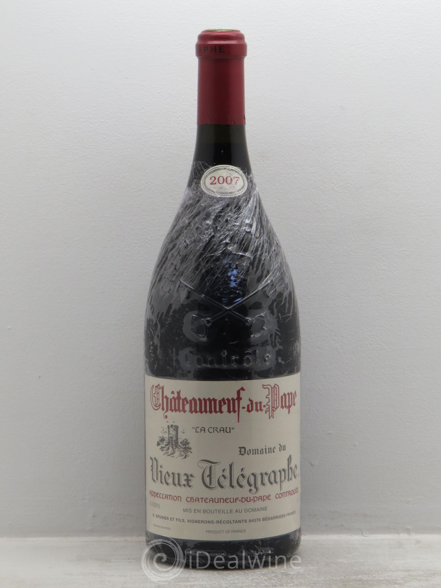 Châteauneuf-du-Pape Vieux Télégraphe (Domaine du) Vignobles Brunier (sans prix de réserve) 2007 - Lot de 1 magnum - 0