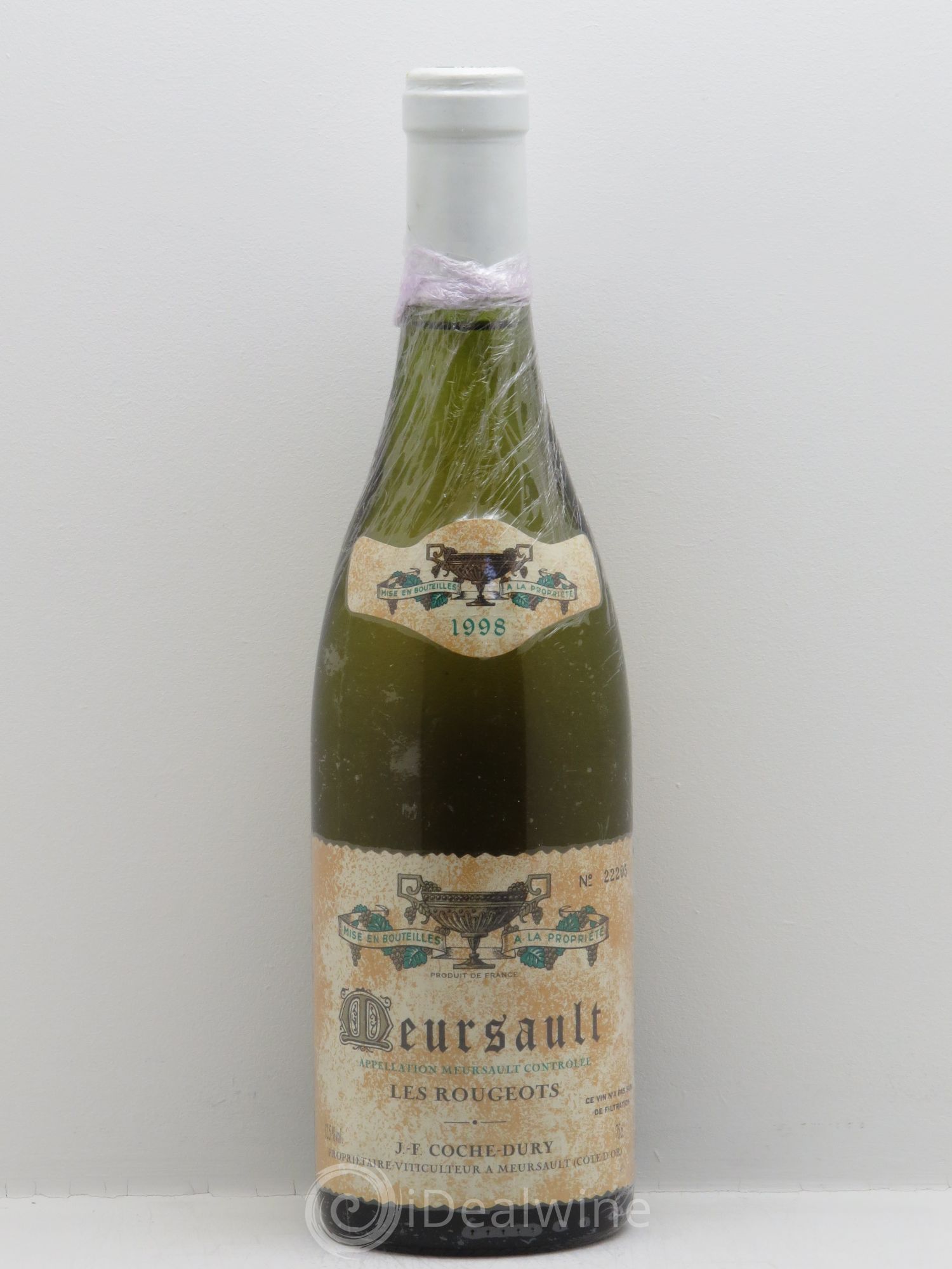Meursault Les Rougeots Coche Dury (Domaine) 1998 - Lot de 1 bouteille - 0