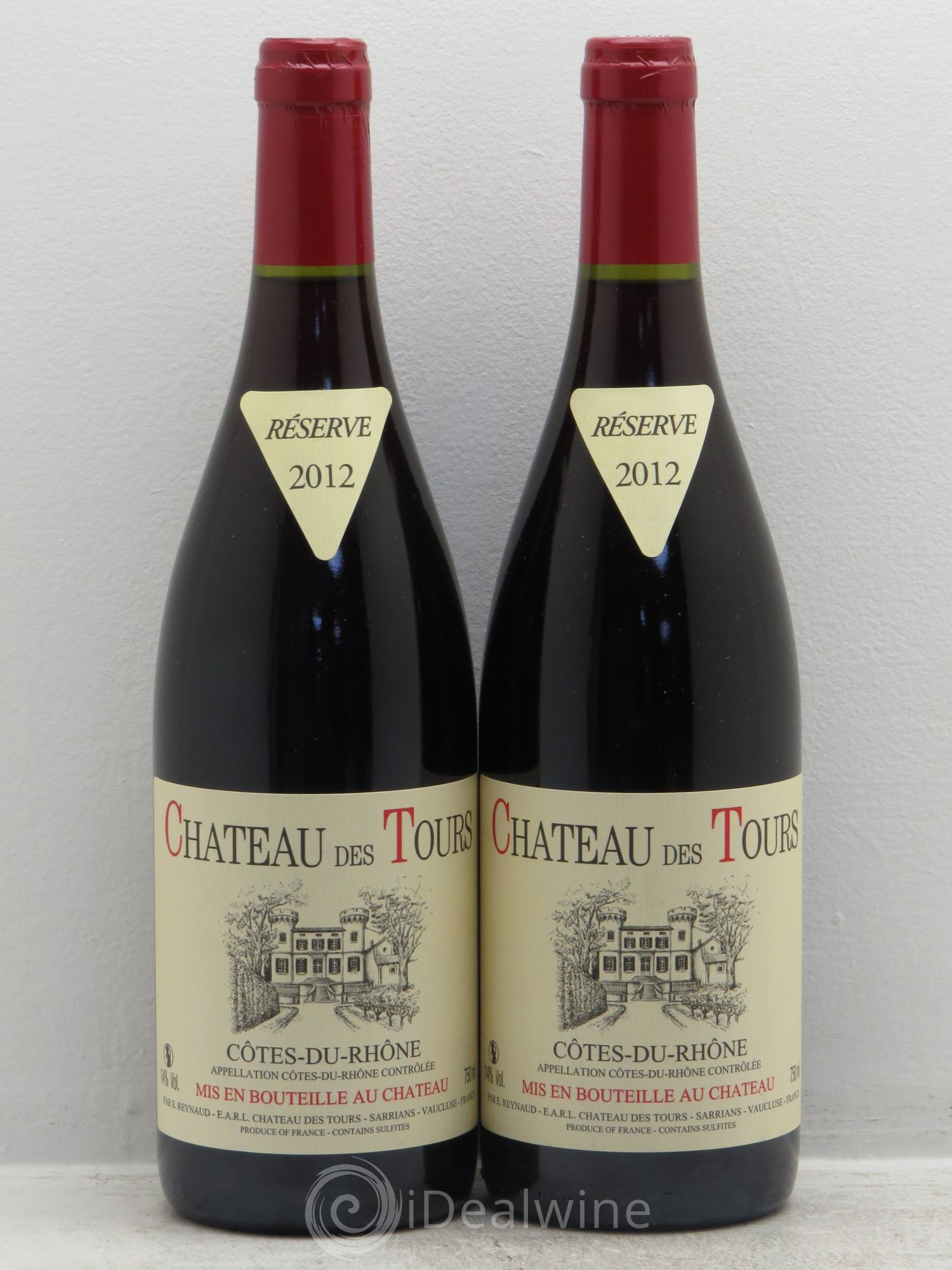 Côtes-du-Rhône Château des Tours Emmanuel Reynaud (sans prix de réserve) 2012 - Lot de 2 bouteilles - 0