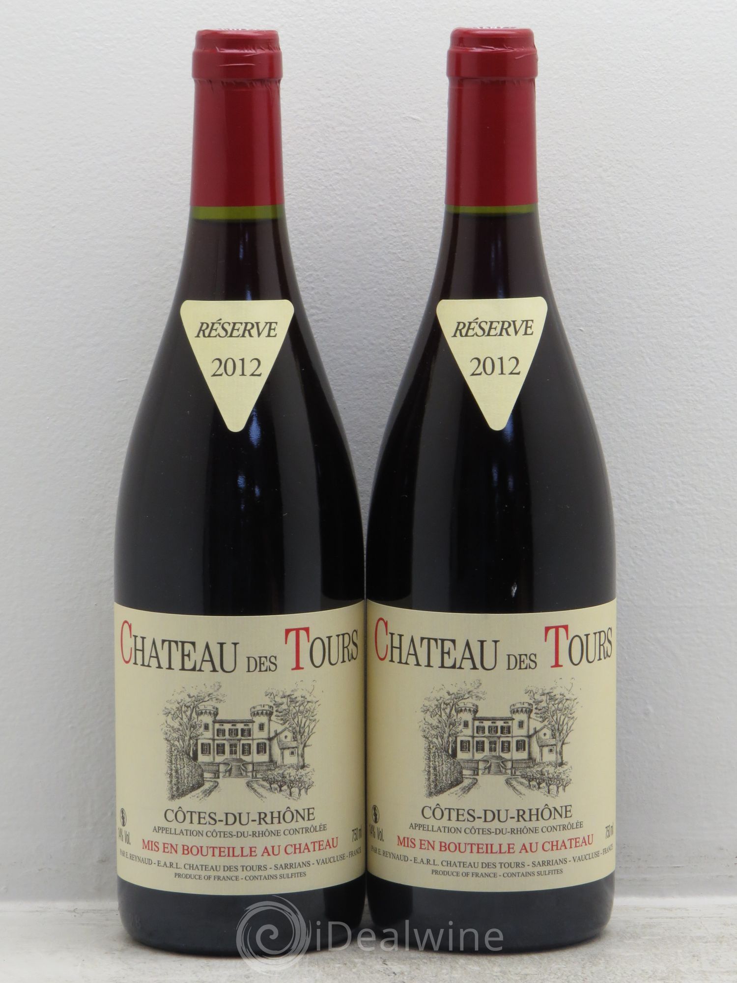Côtes-du-Rhône Château des Tours Emmanuel Reynaud (sans prix de réserve) 2012 - Lot de 2 bouteilles - 0