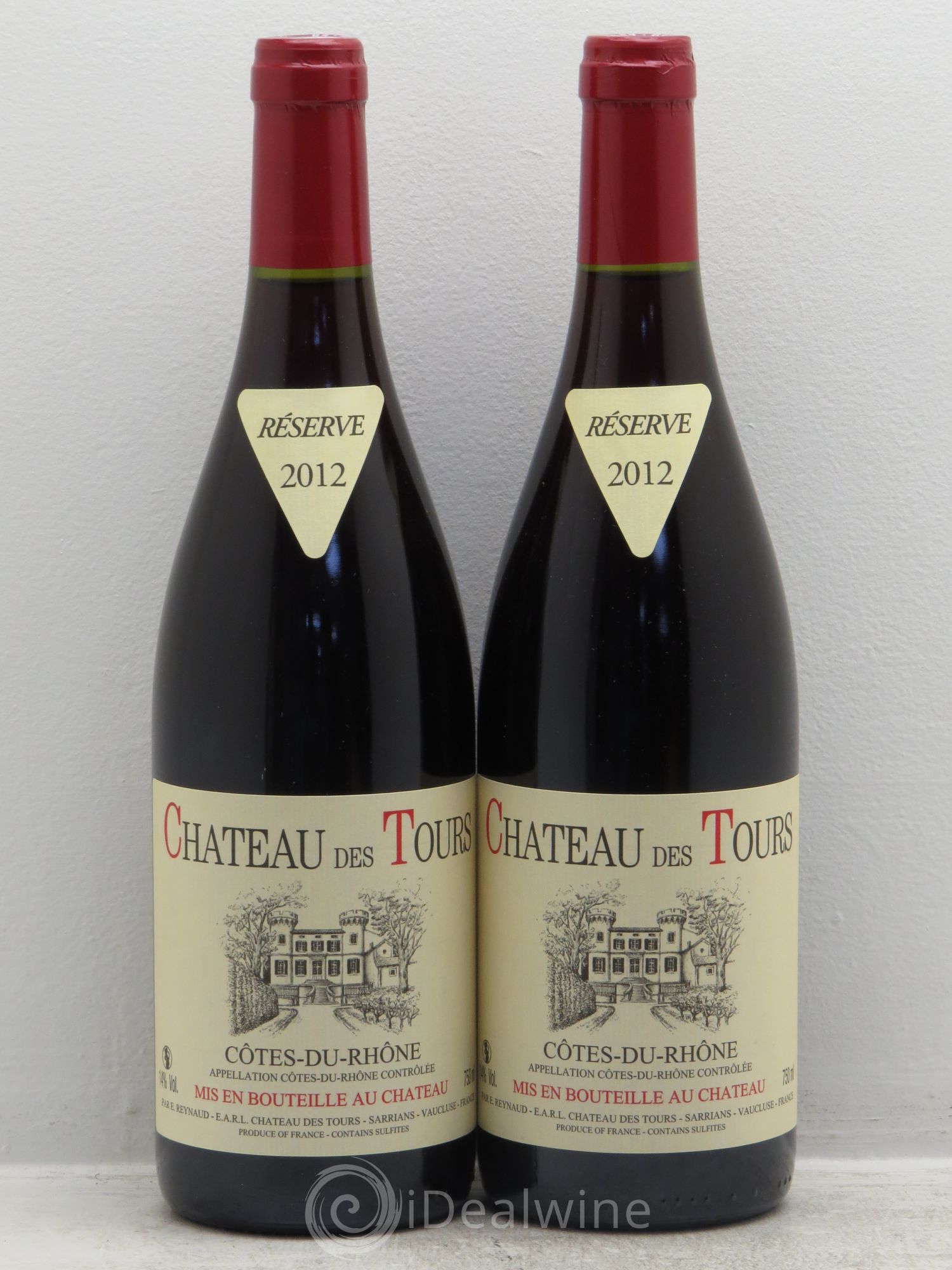 Côtes-du-Rhône Château des Tours Emmanuel Reynaud (sans prix de réserve) 2012 - Lot de 2 bouteilles - 0