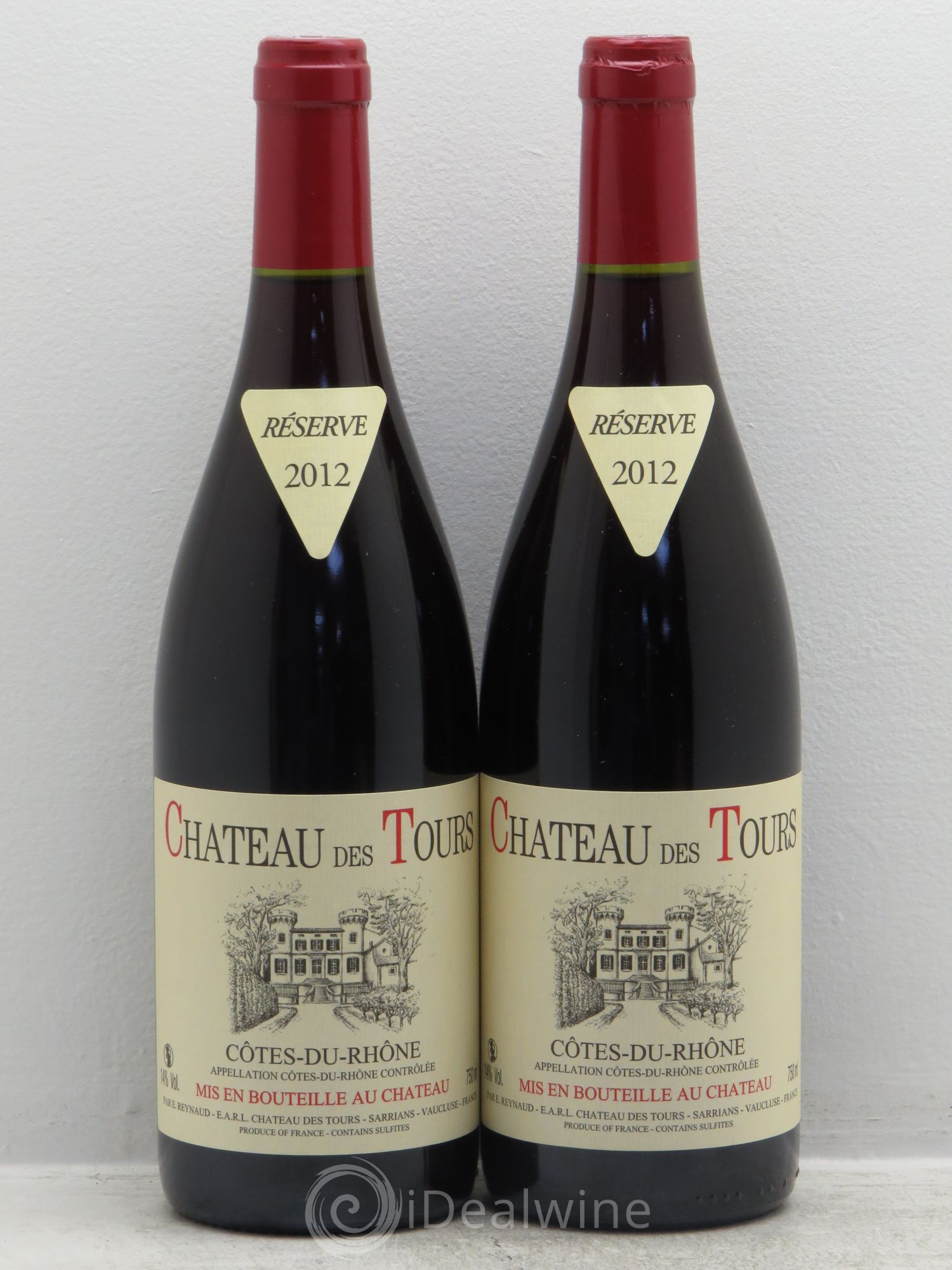 Côtes-du-Rhône Château des Tours Emmanuel Reynaud (sans prix de réserve) 2012 - Lot de 2 bouteilles - 0