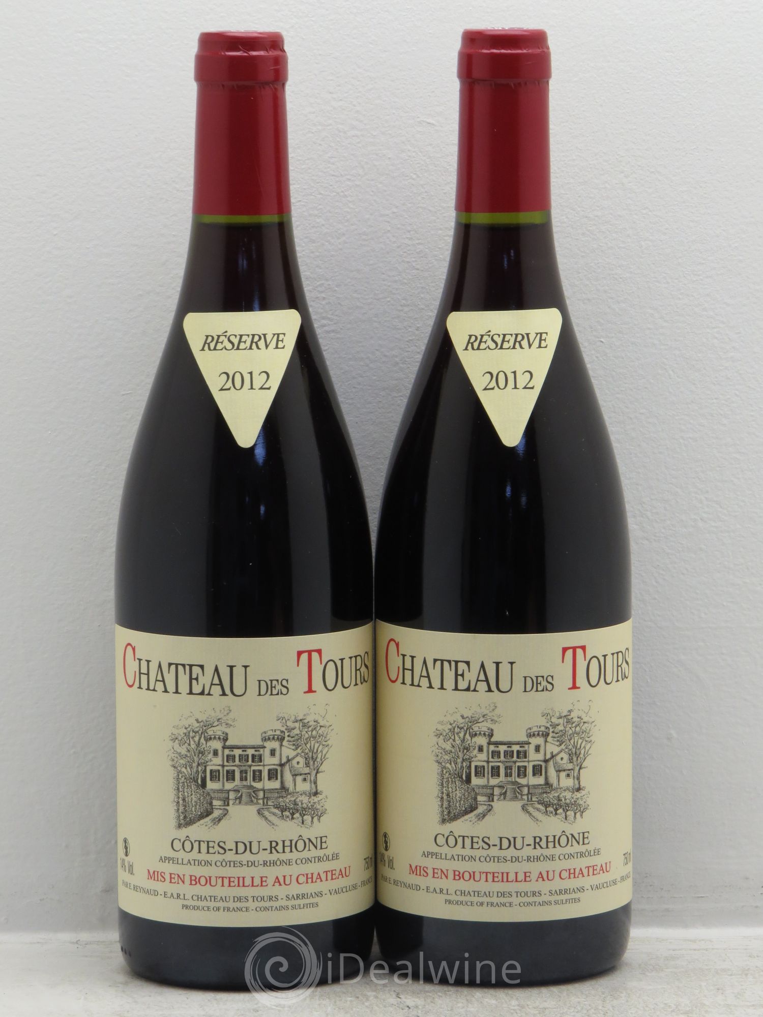 Côtes-du-Rhône Château des Tours Emmanuel Reynaud (sans prix de réserve) 2012 - Lot de 2 bouteilles - 0