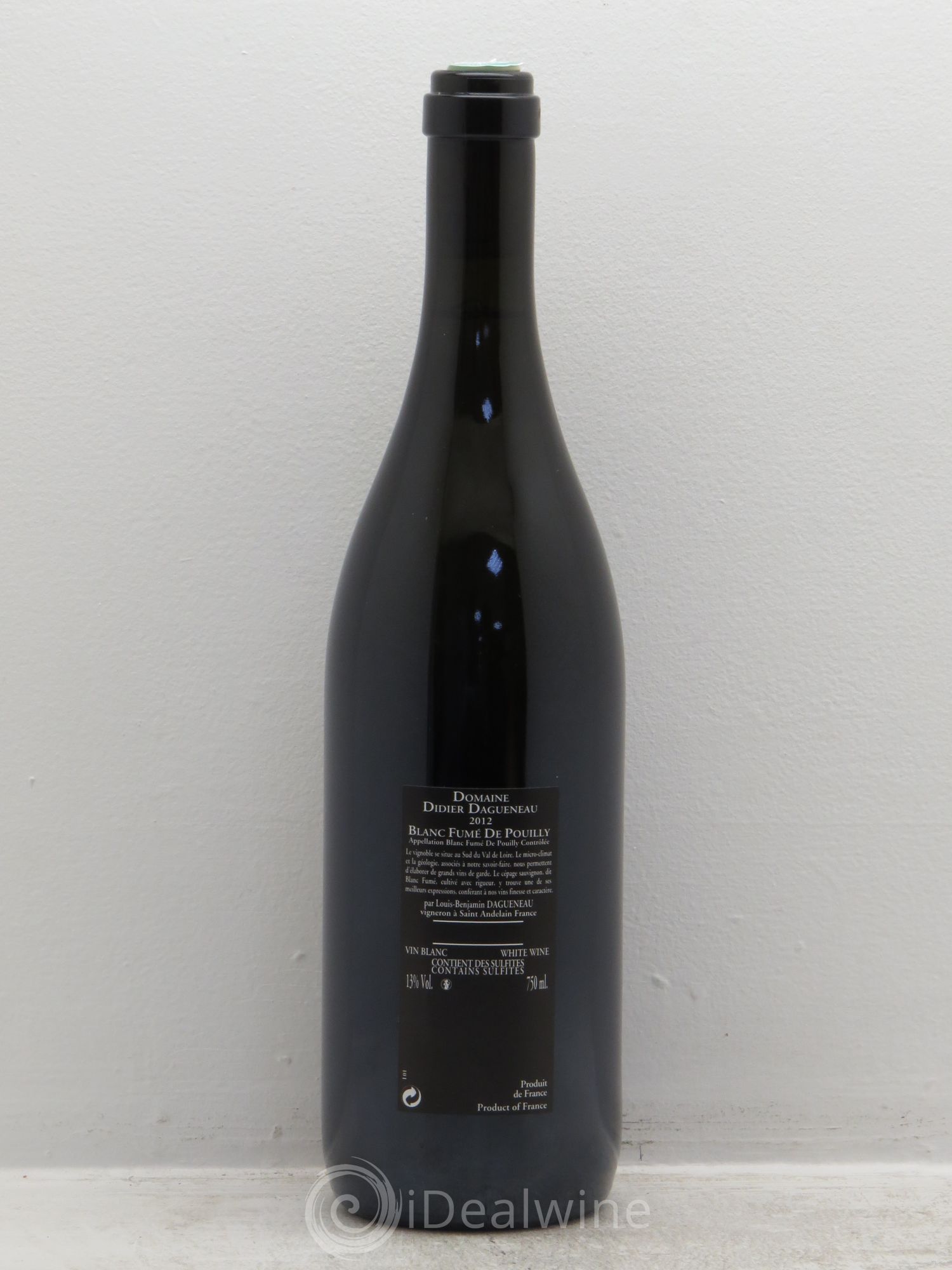 Vin de France (anciennement Pouilly-Fumé) Silex Dagueneau (Domaine Didier - Louis-Benjamin)  (sans prix de réserve) 2012 - Lot de 1 bouteille - 1