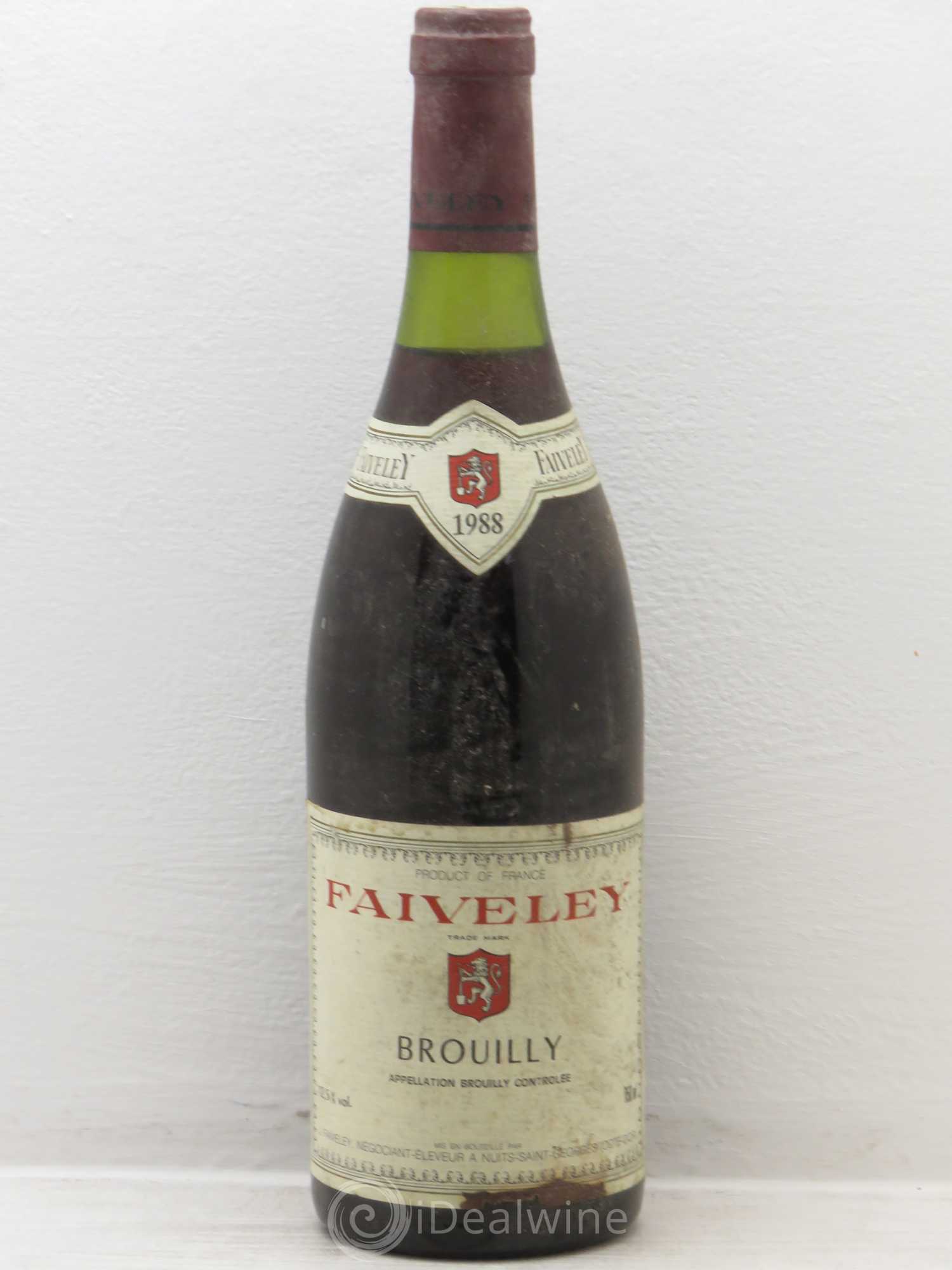 Brouilly Domaine Faiveley (sans prix de réserve) 1988 - Posten von 1 Flasche - 0