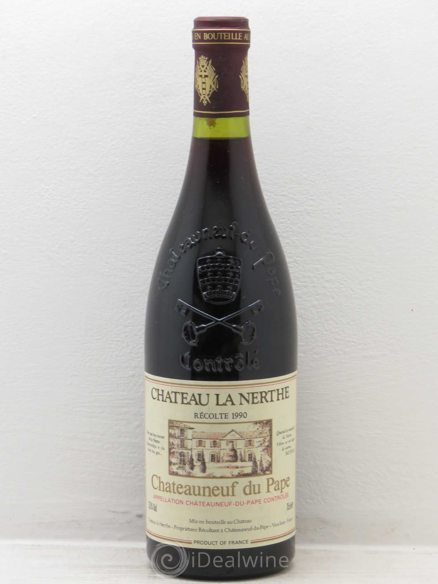 Châteauneuf-du-Pape Château la Nerthe Famille Richard (sans prix de réserve) 1990 - Lot de 1 bouteille - 0