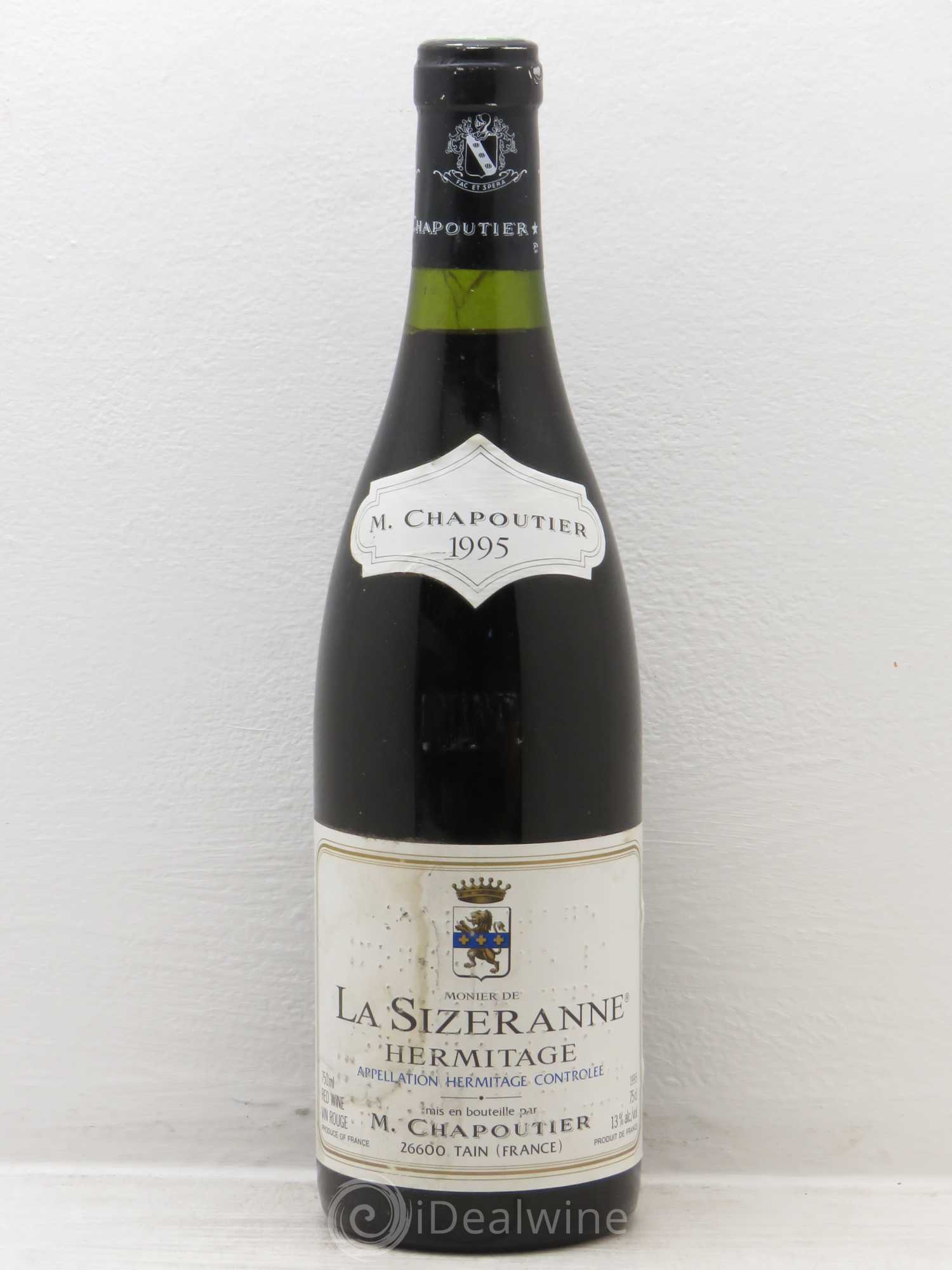 Hermitage Monier de La Sizeranne Chapoutier 1995 - Lot de 1 bouteille - 0