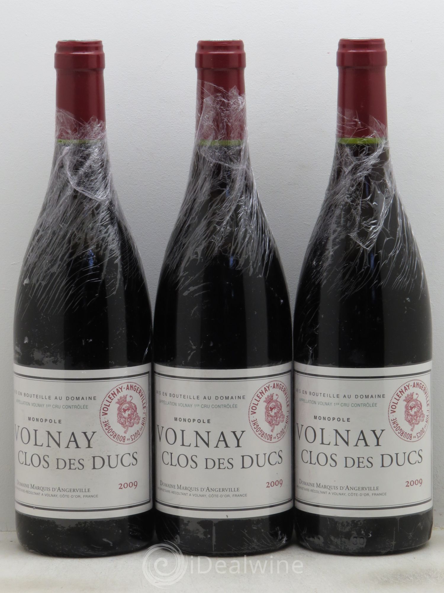 Volnay 1er Cru Clos des Ducs Marquis d'Angerville (Domaine) 2009 - Lot de 3 bouteilles - 0