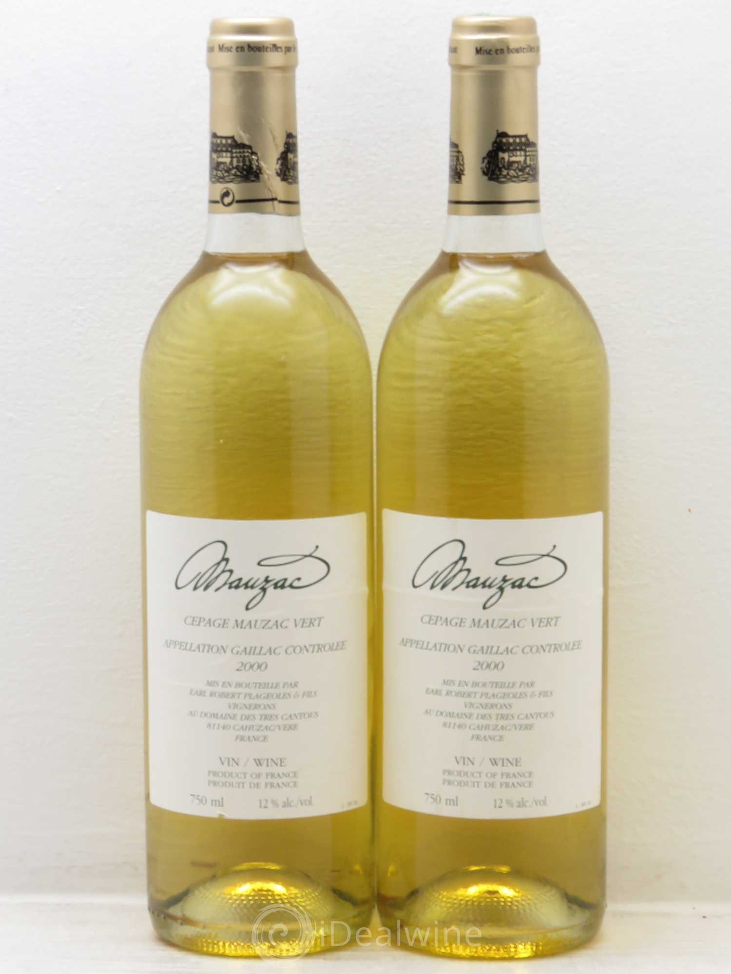 Divers Gaillac Mauzac Vert Plageole (sans prix de réserve) 2000 - Posten von 2 Flaschen - 0