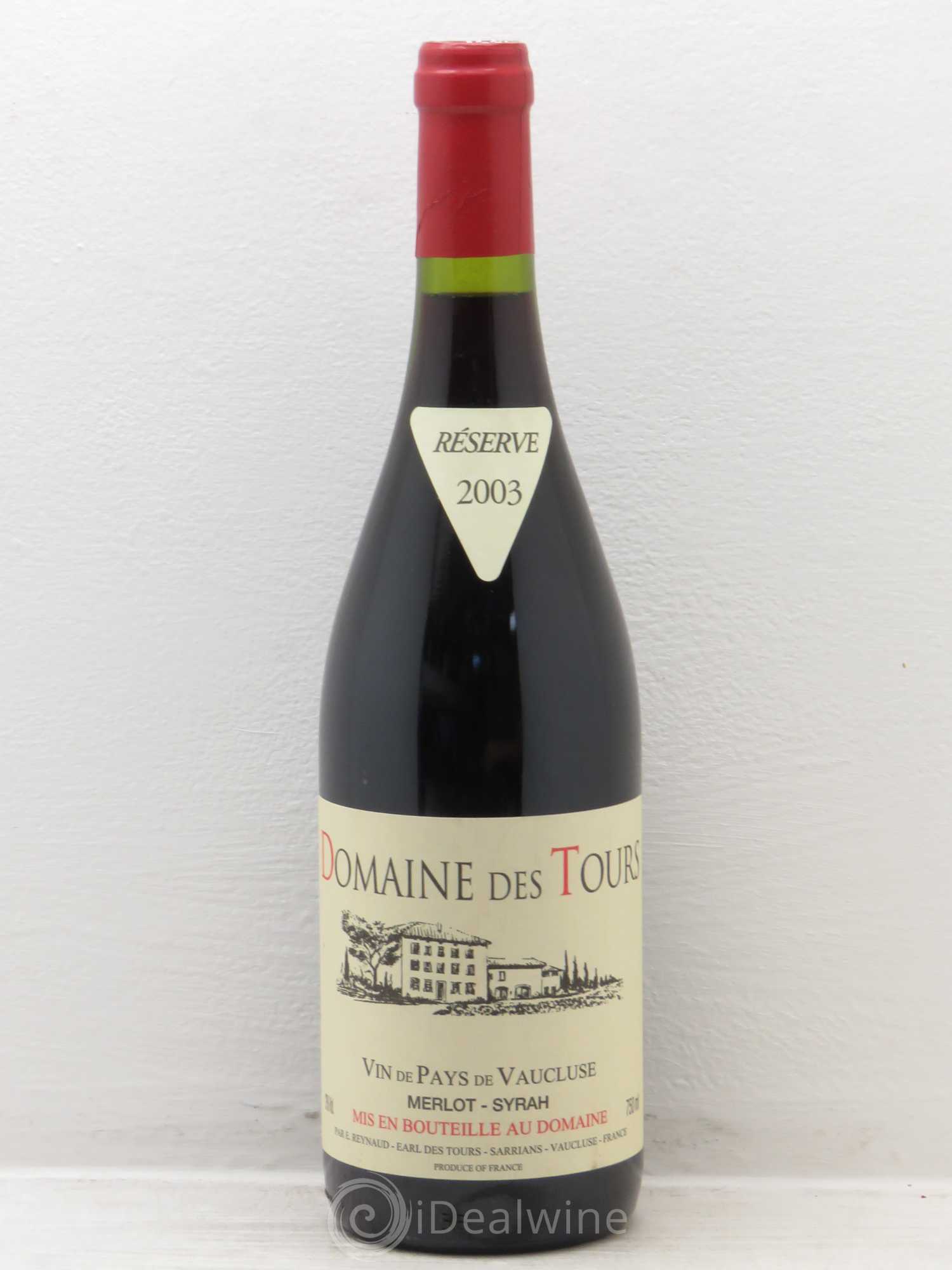 Vaucluse (Vin de Pays de Vaucluse) Domaine des Tours Emmanuel Reynaud 2003 - Posten von 1 Flasche - 0