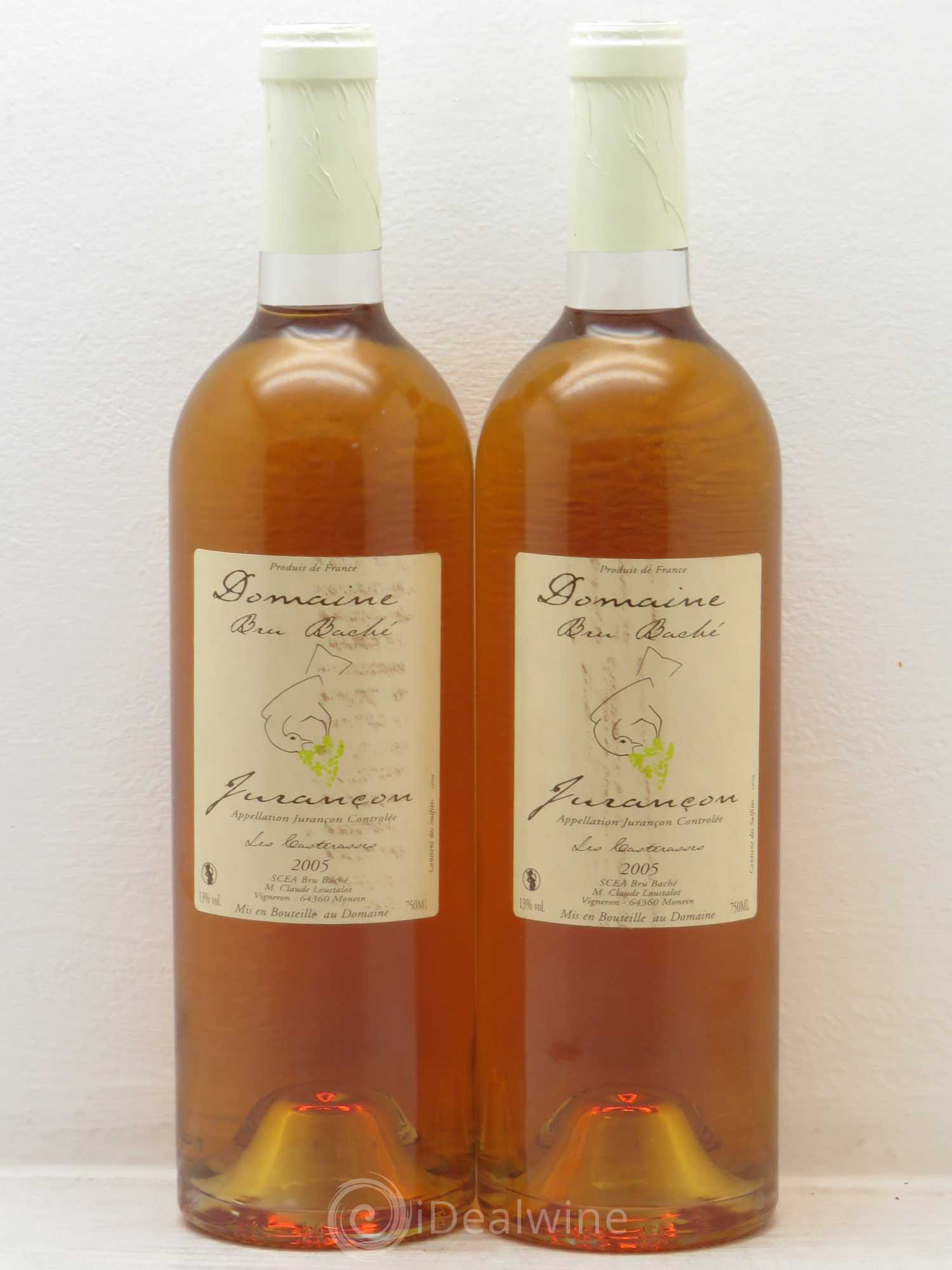 Jurançon Bru Bache Casterasses (Doux) (sans prix de réserve) 2005 - Posten von 2 Flaschen - 0