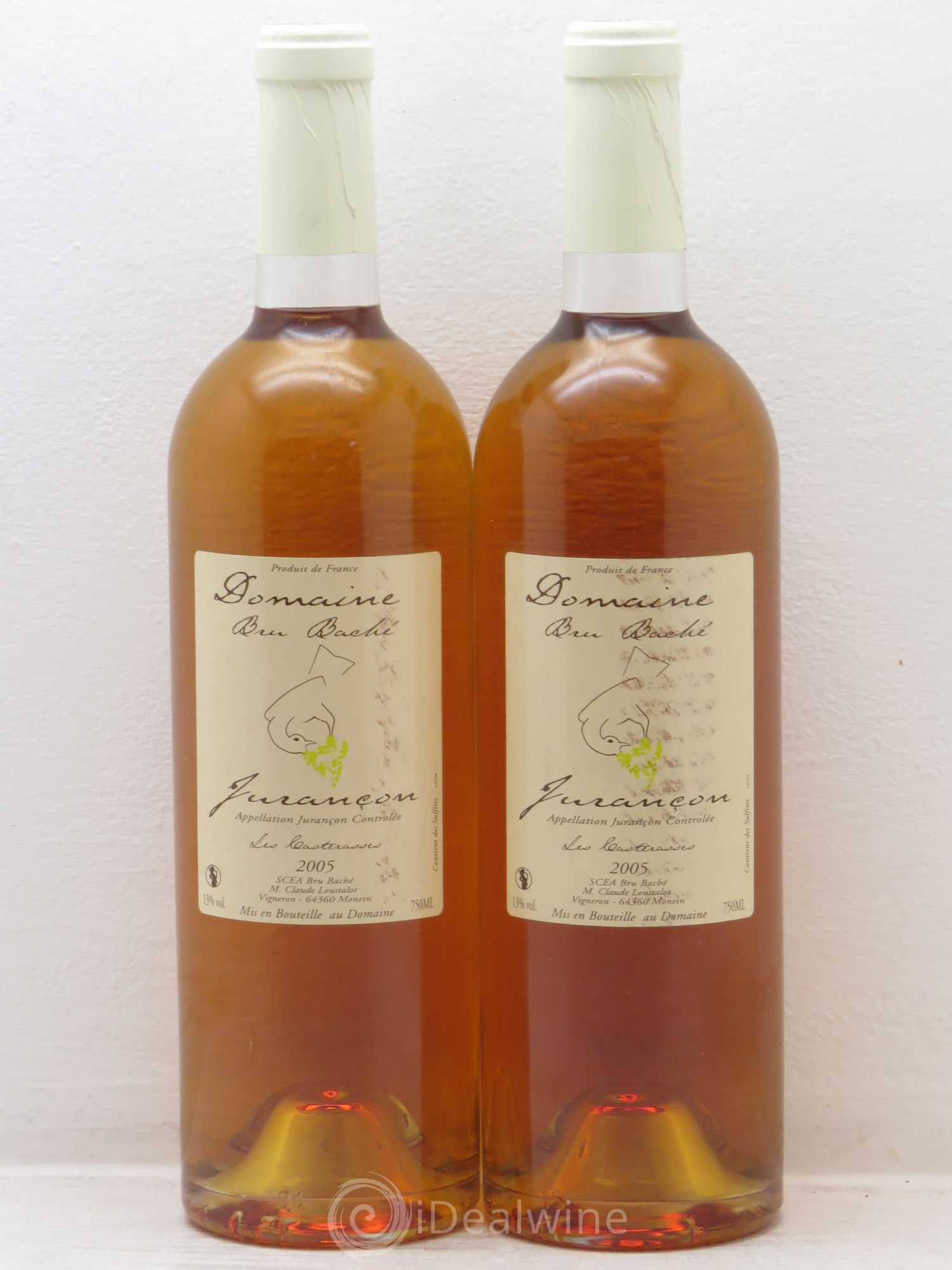 Jurançon Bru Bache Casterasses (Doux) (sans prix de réserve) 2005 - Posten von 2 Flaschen - 0