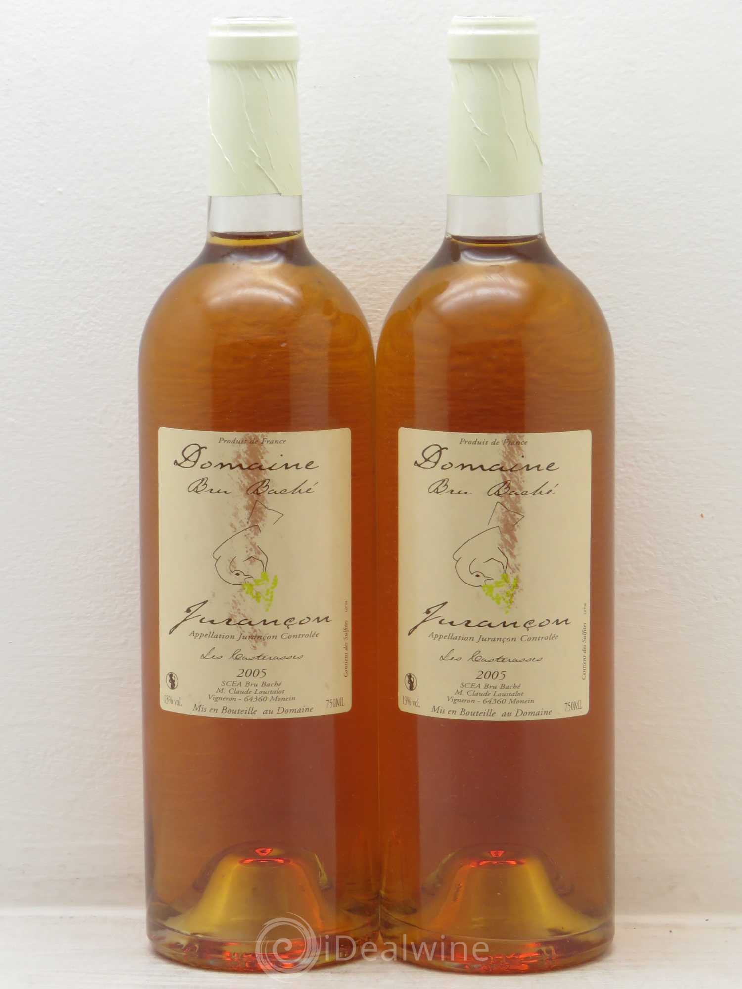 Jurançon Bru Bache Casterasses (Doux) (sans prix de réserve) 2005 - Posten von 2 Flaschen - 0