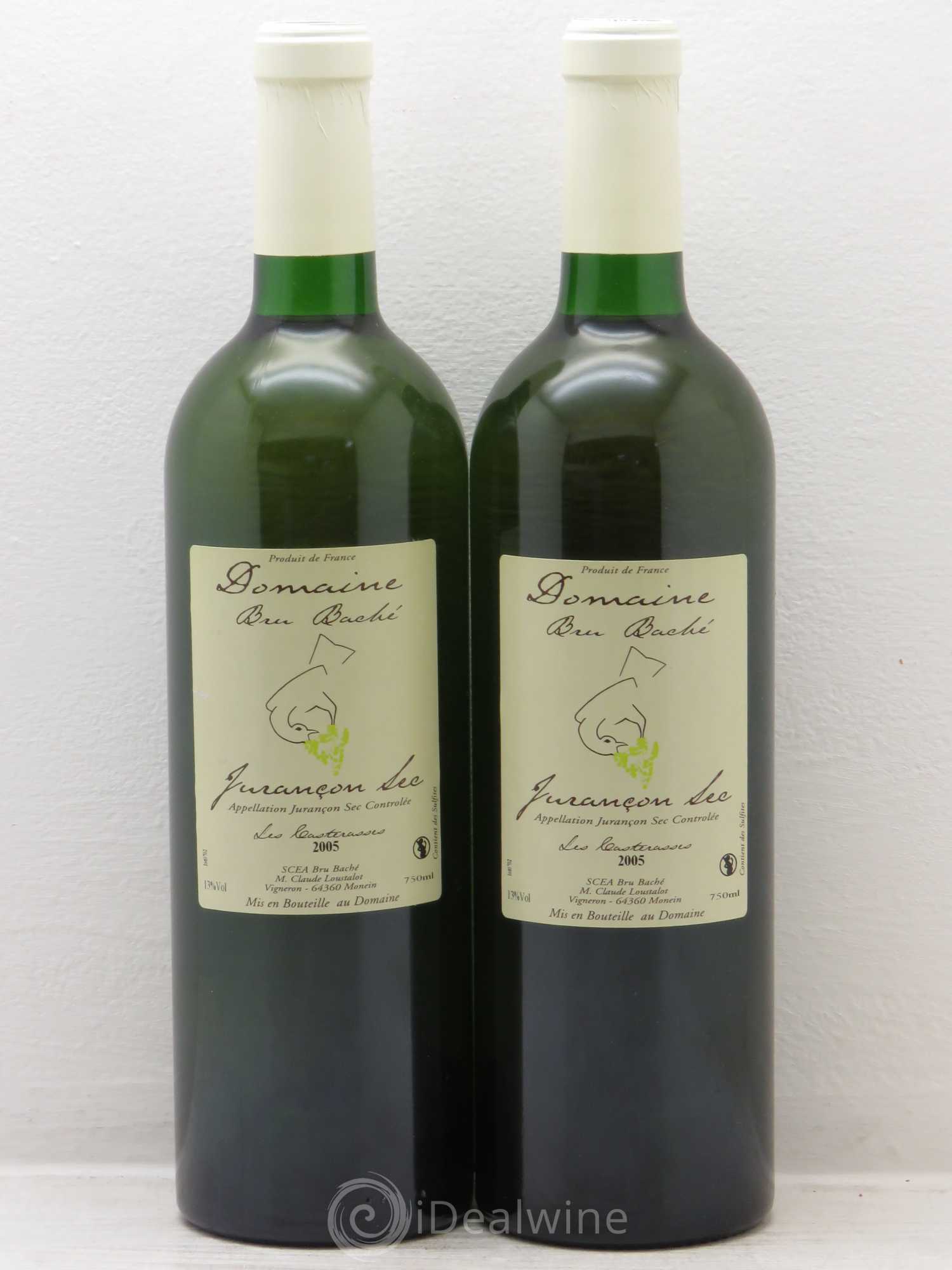 Jurançon Bru Bache Casterasses (Sec) (sans prix de réserve) 2005 - Posten von 2 Flaschen - 0