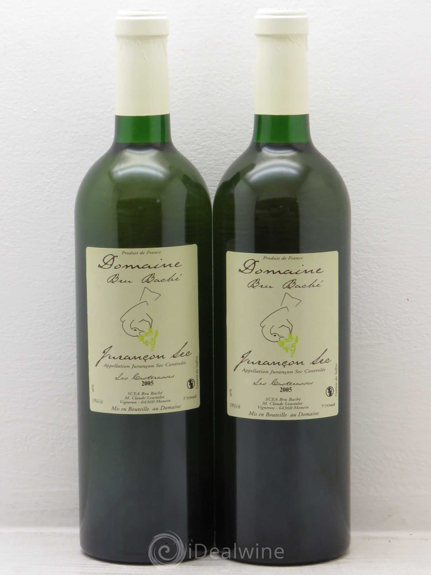Jurançon Bru Bache Casterasses (Sec) (sans prix de réserve) 2005 - Posten von 2 Flaschen - 0