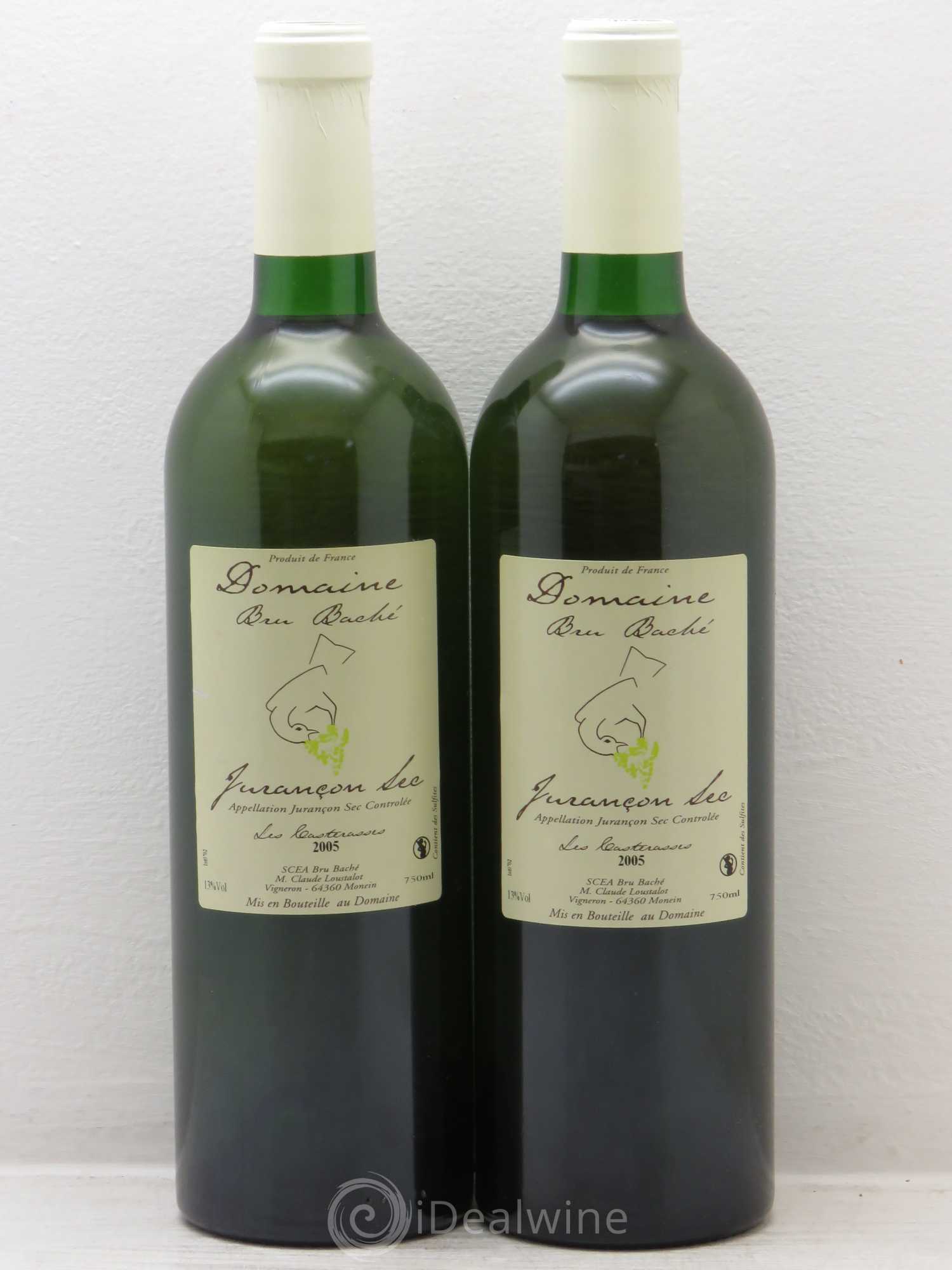 Jurançon Bru Bache Casterasses (Sec) (sans prix de réserve) 2005 - Posten von 2 Flaschen - 0