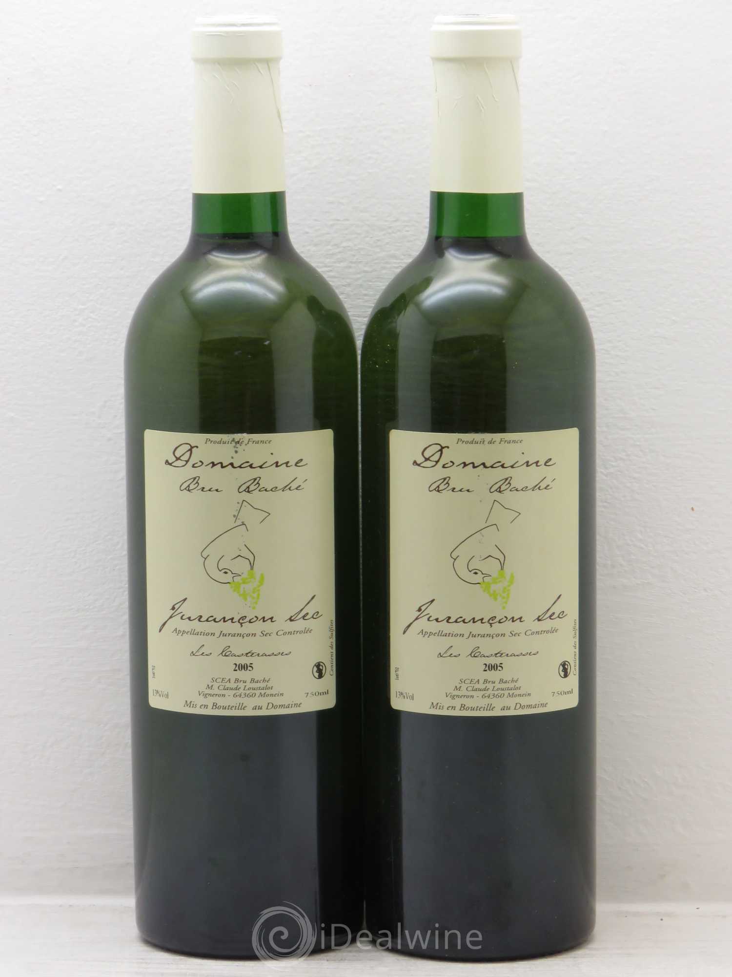 Jurançon Bru Bache Casterasses (Sec) (sans prix de réserve) 2005 - Posten von 2 Flaschen - 0