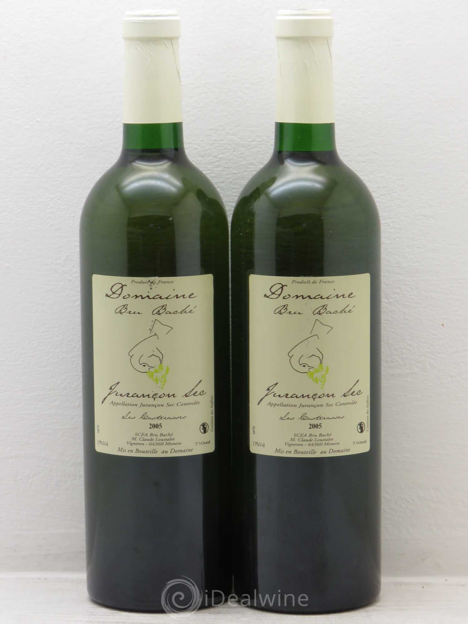 Jurançon Bru Bache Casterasses (Sec) (sans prix de réserve) 2005 - Posten von 2 Flaschen - 0
